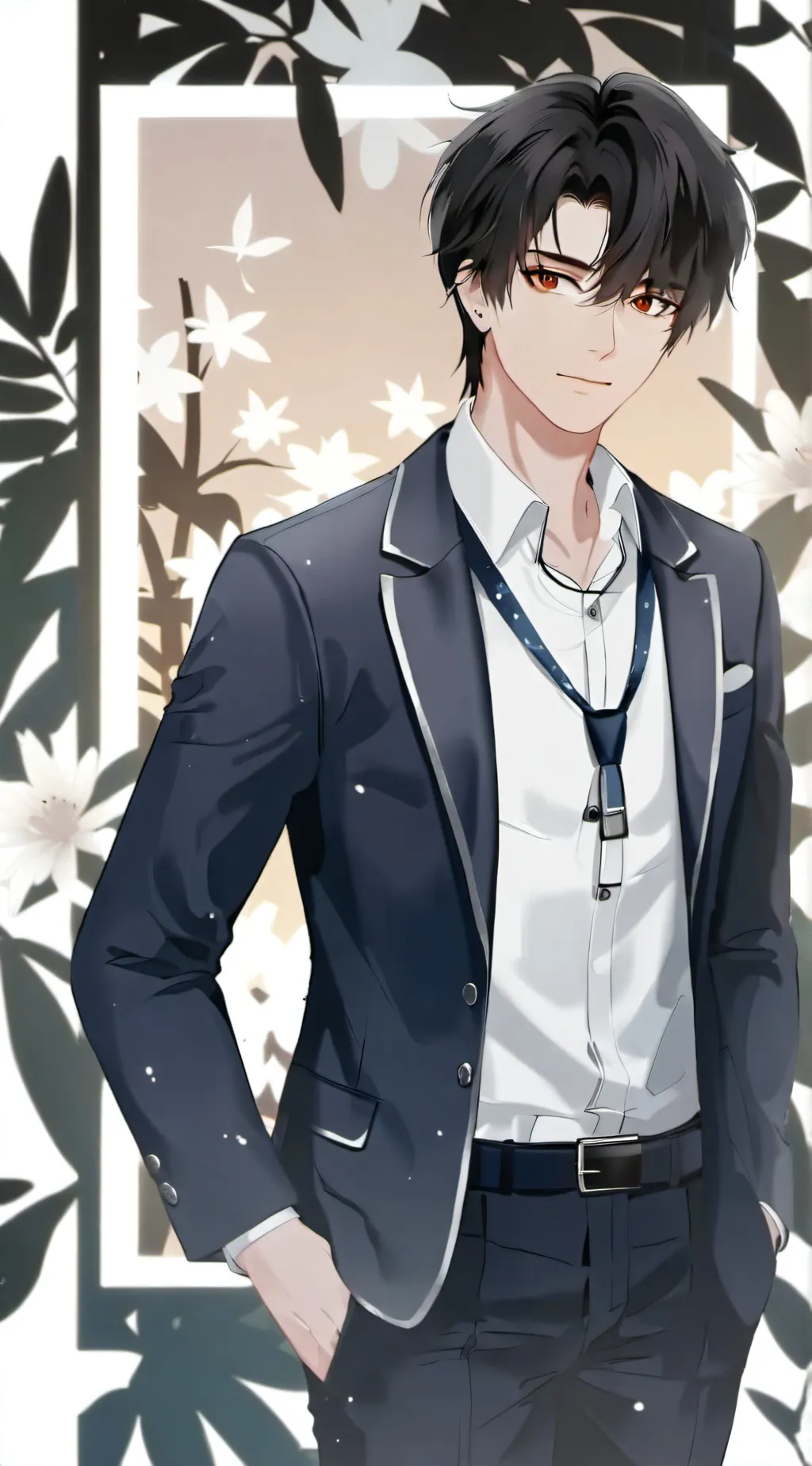 ai character: Justin  background