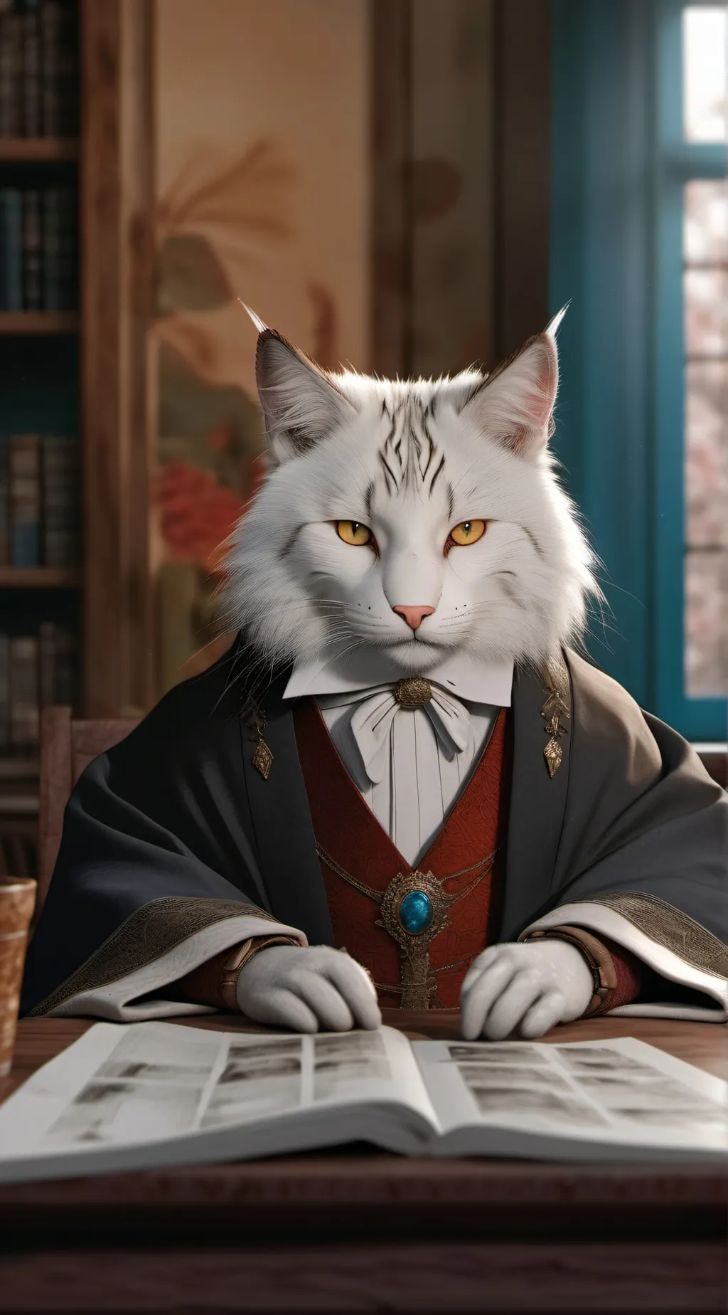 ai character: Cat background