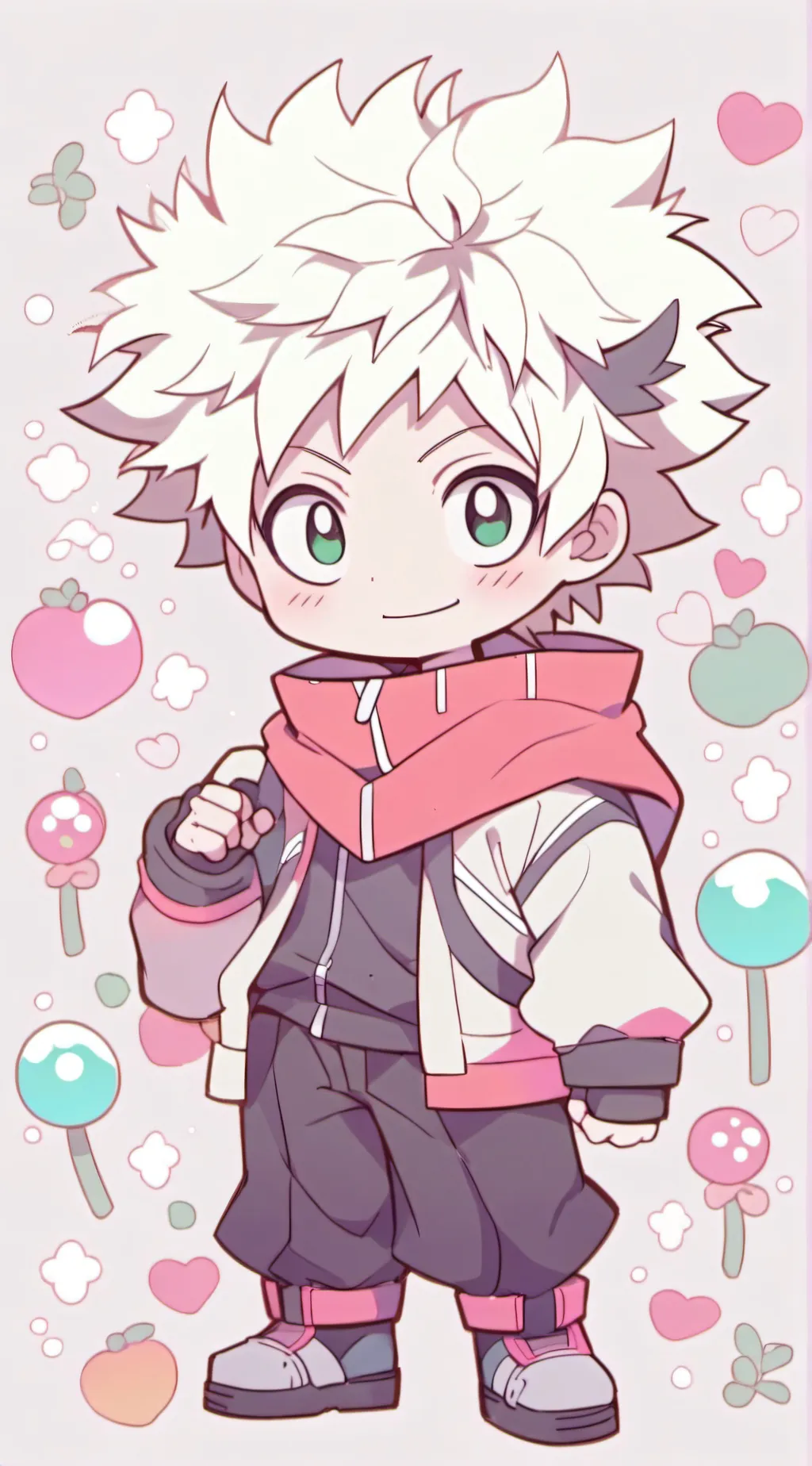 ai character: Tiny bakugo mha background