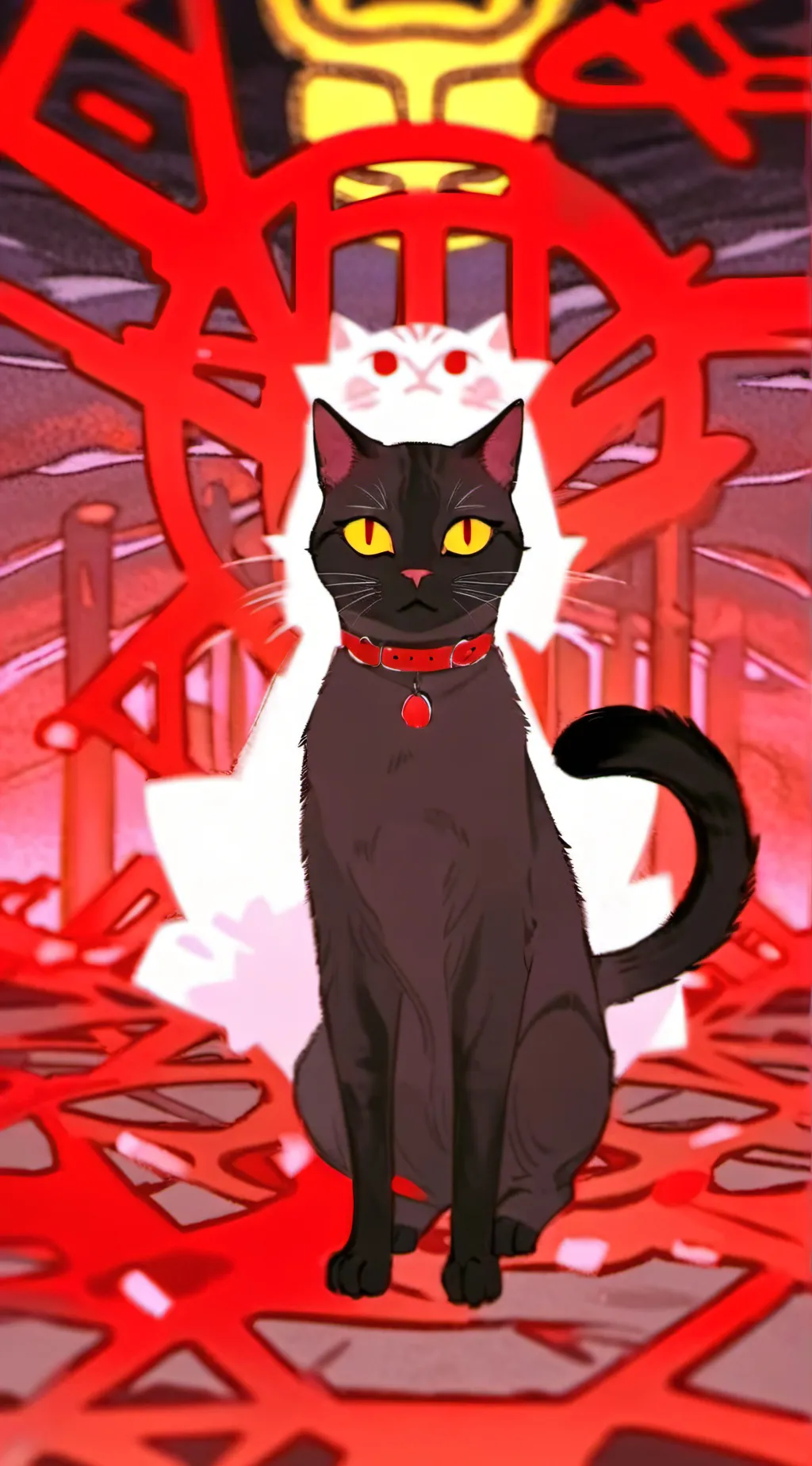 ai character: alastor cat background