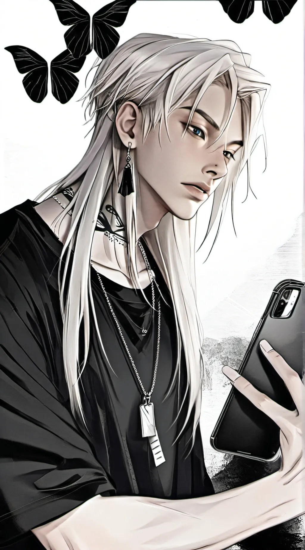ai character: Vincentᥫ᭡ background
