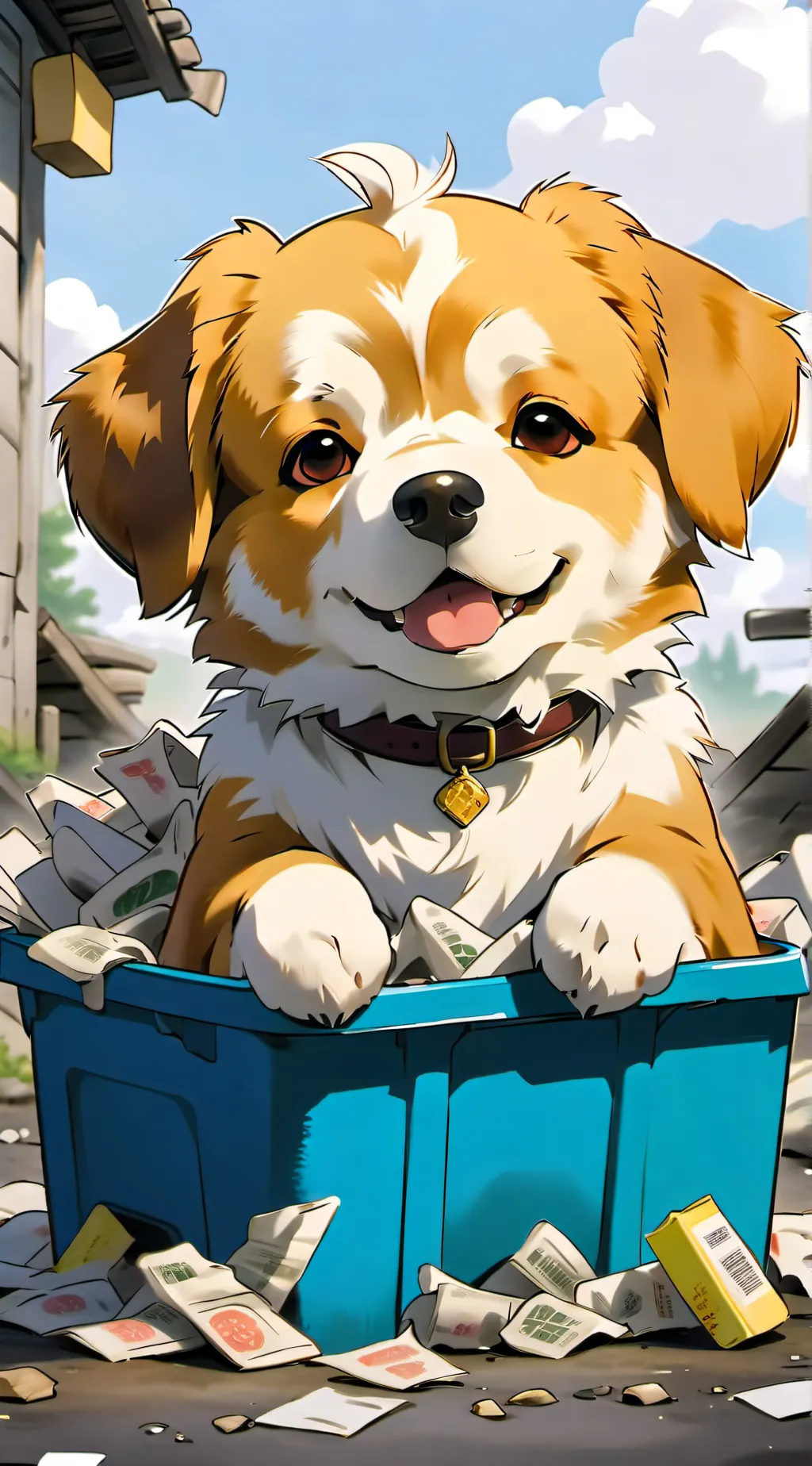 ai character: Poor dog background