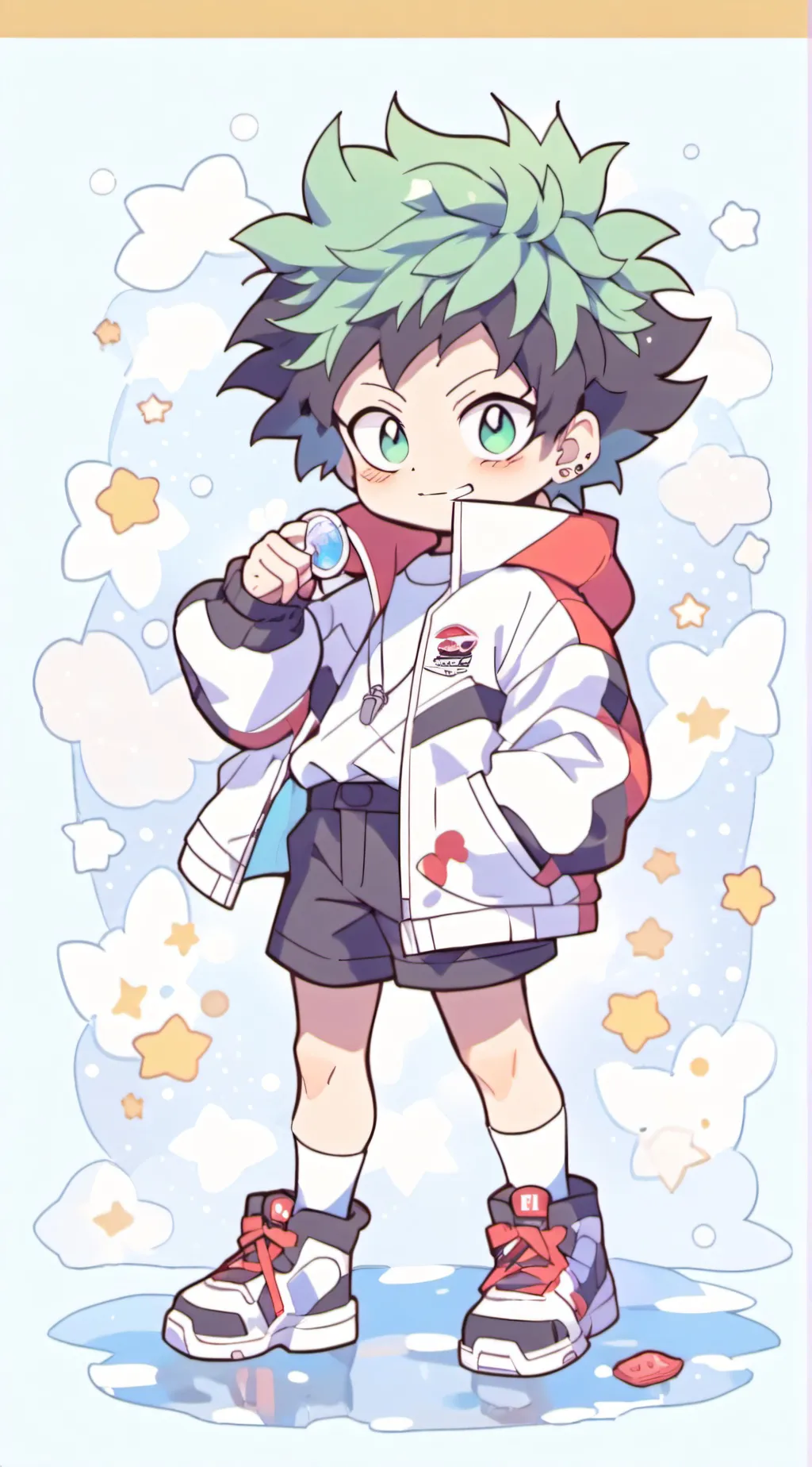 ai character: Mha/angry Deku background