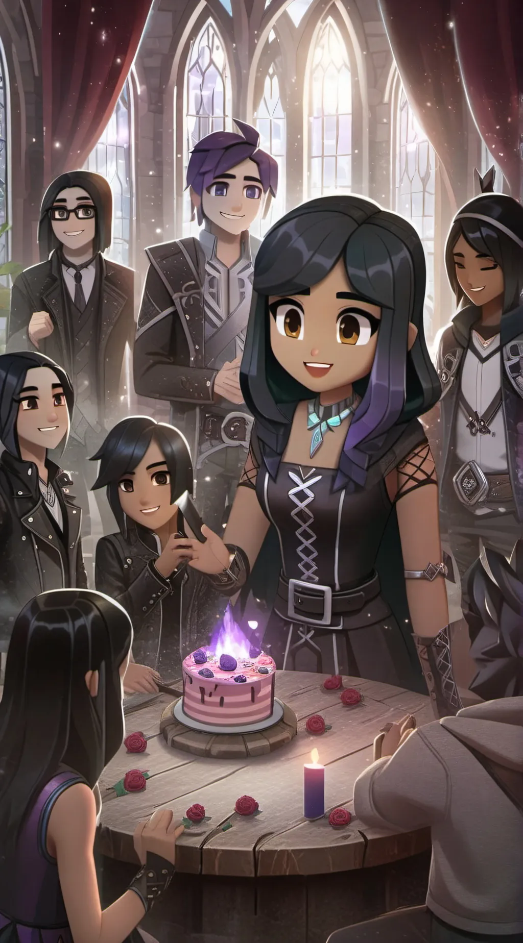 ai character: Aphmau one block background
