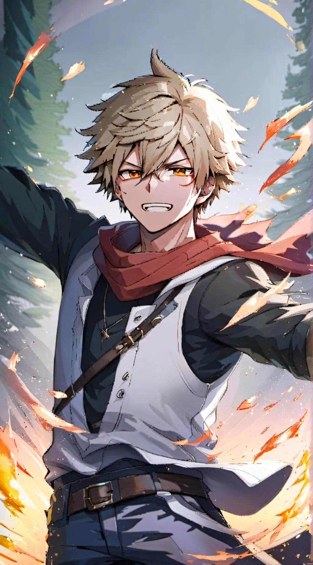 ai character: katsuki bakugo background