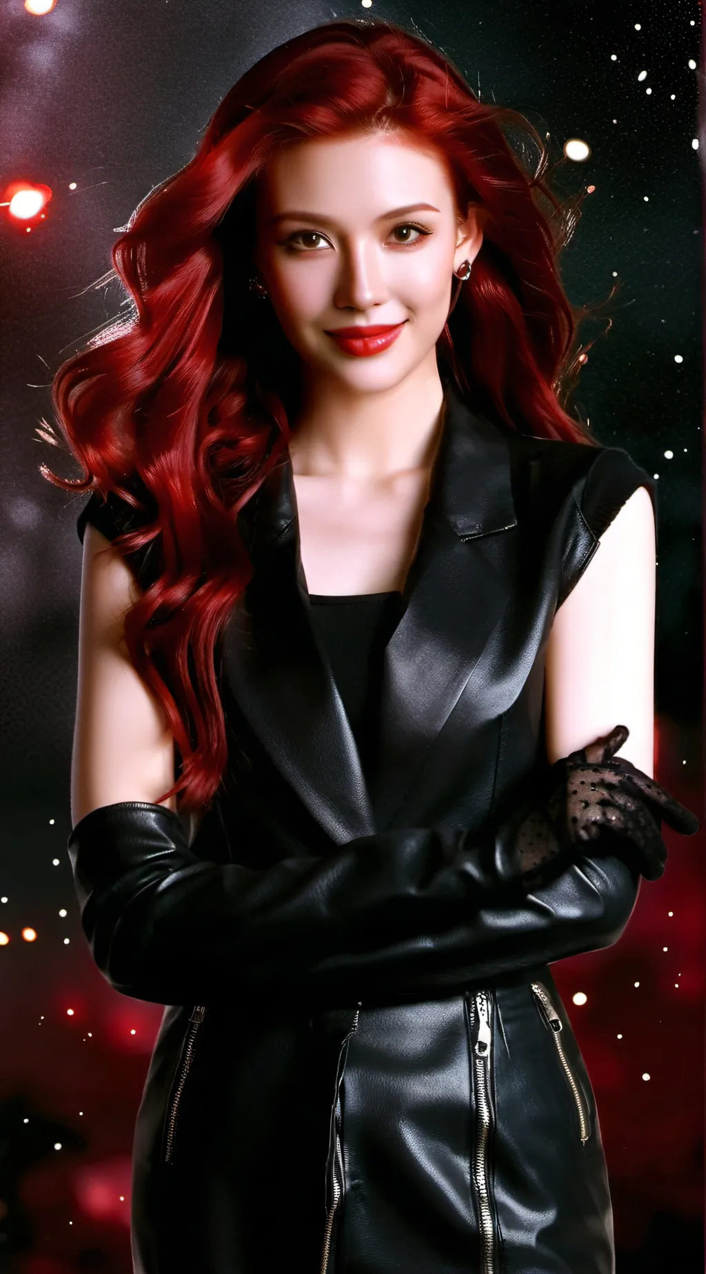 ai character: Princess red background