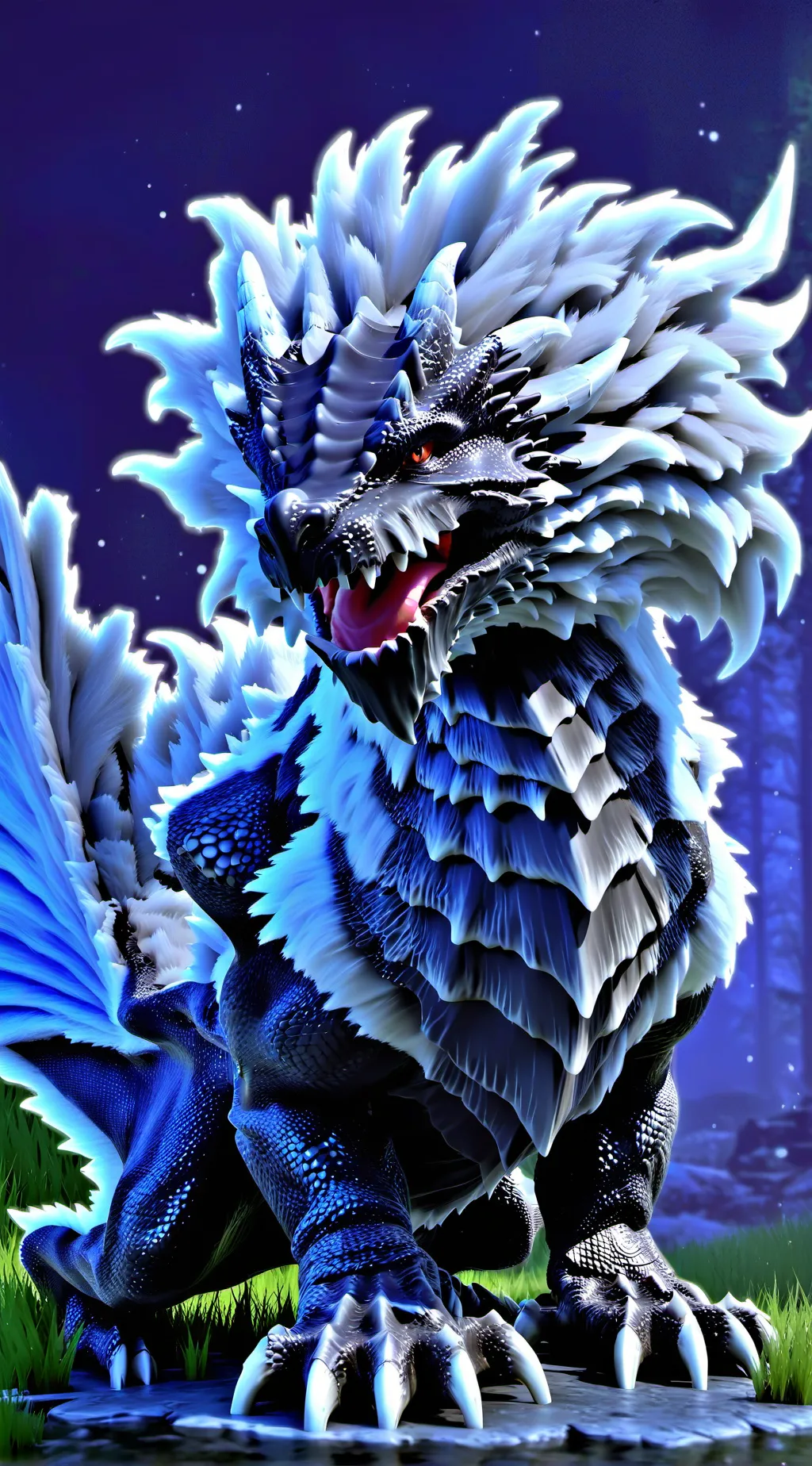 ai character: The black cough background