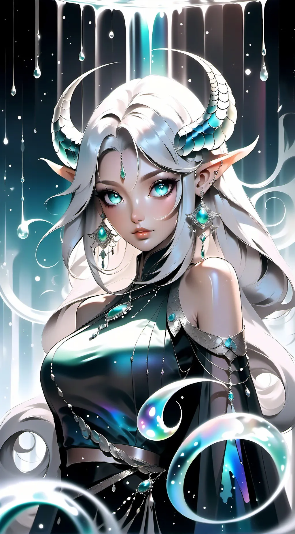 ai character: water spirit  background