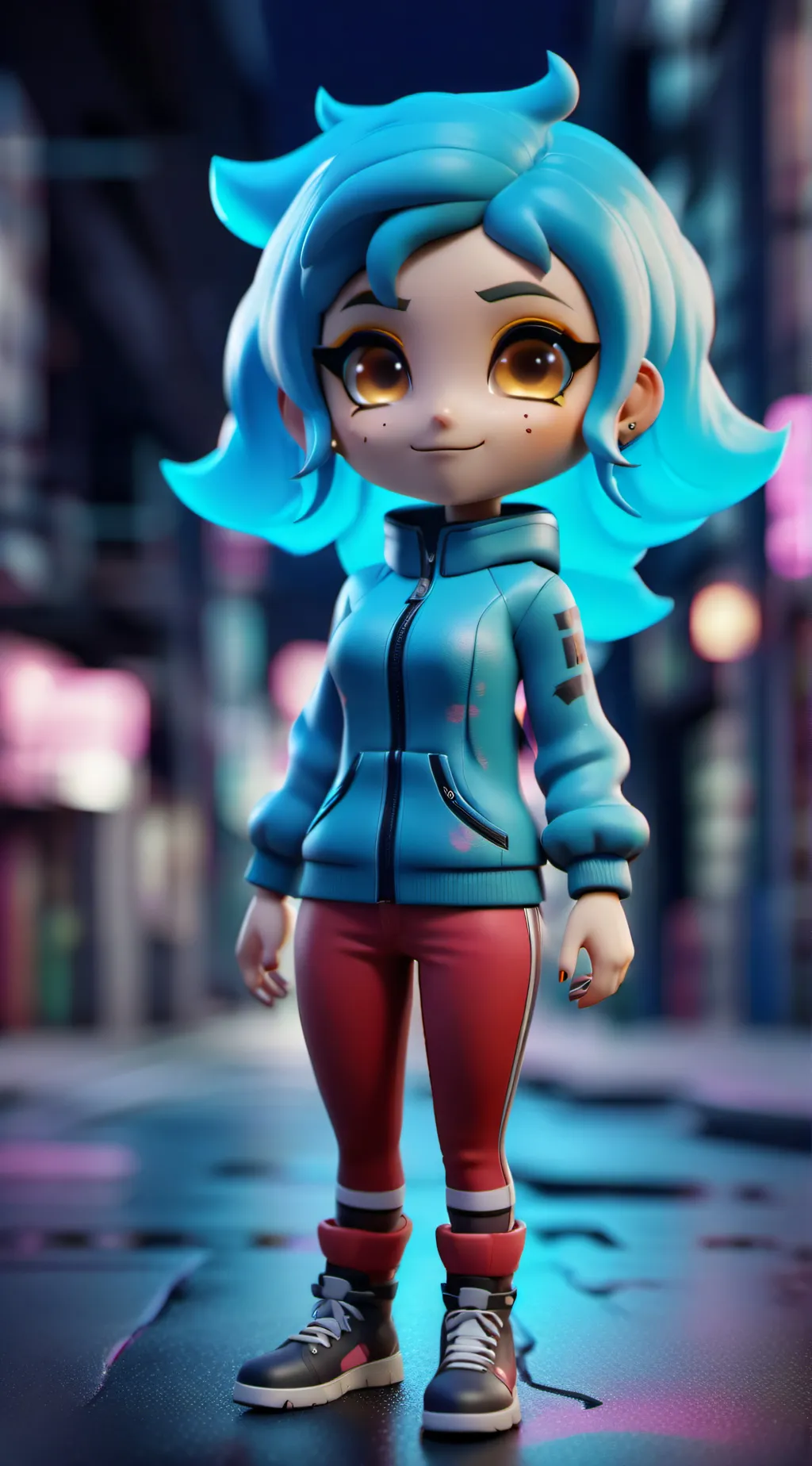 ai character: girl background