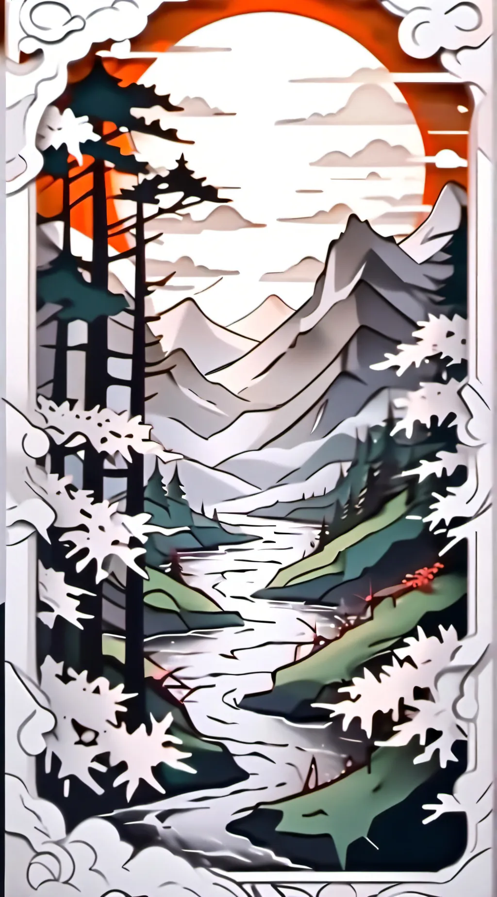ai character: sun and moon  background