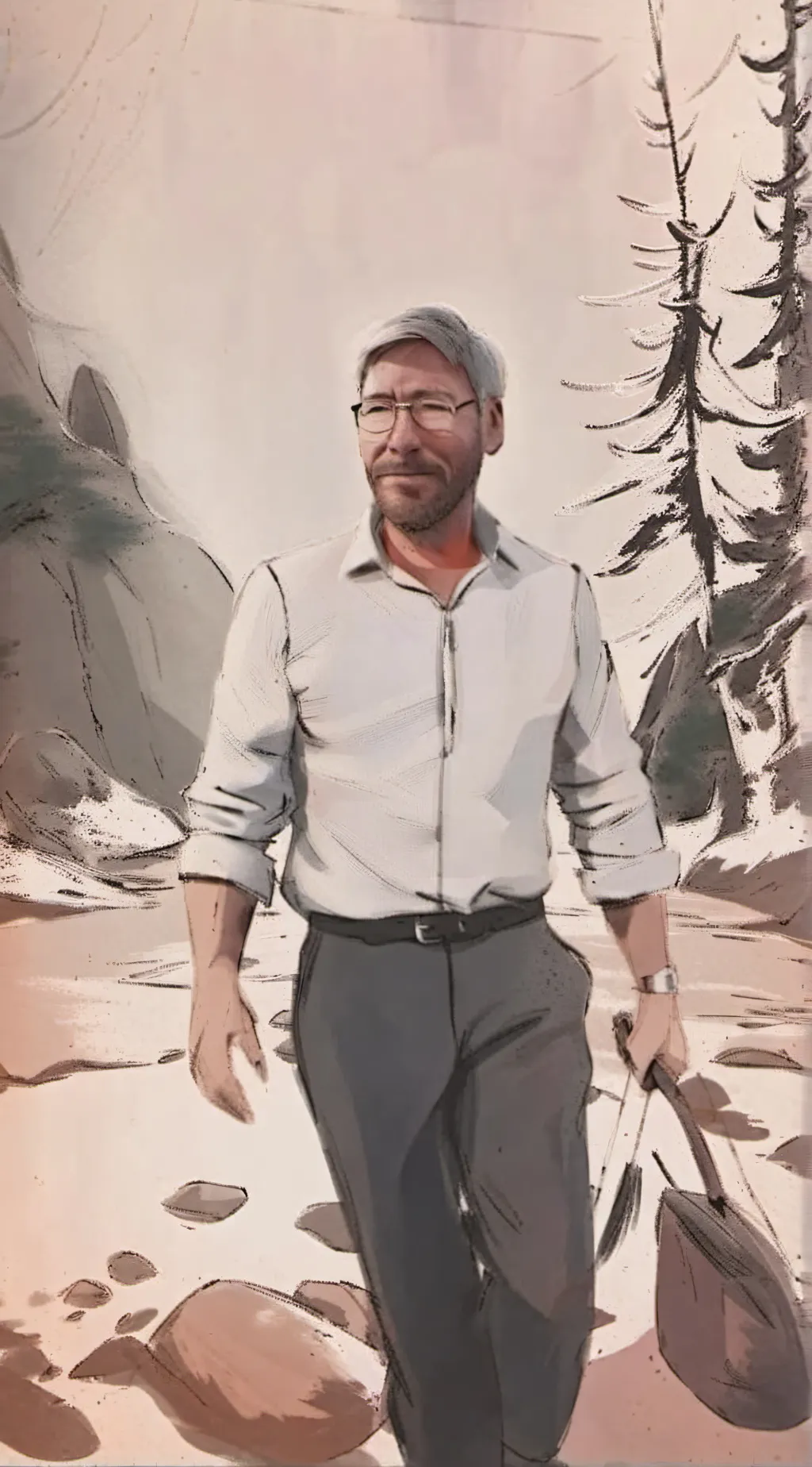 ai character: Brian Wolverton  background