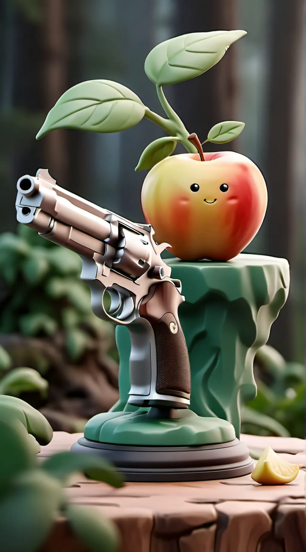 ai character: Goofy Ahh Apple. background