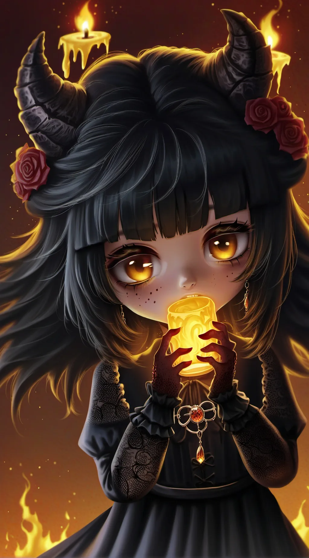 ai character: Yurei from mimic  background