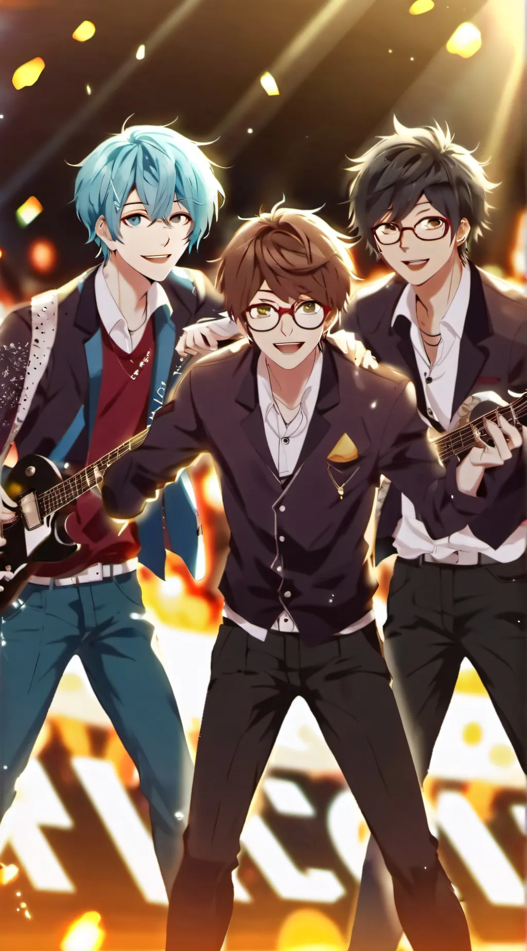 ai character: "boy" band background