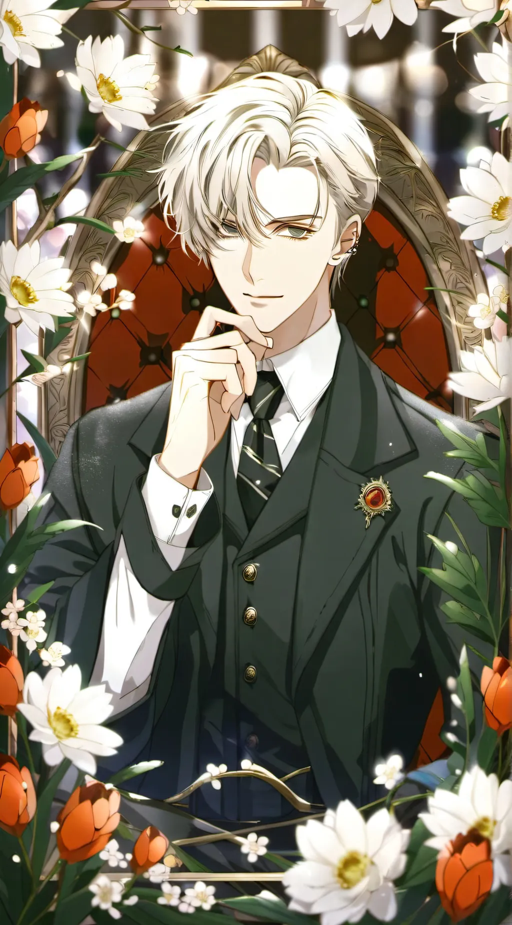 ai character: draco Malfoy  background
