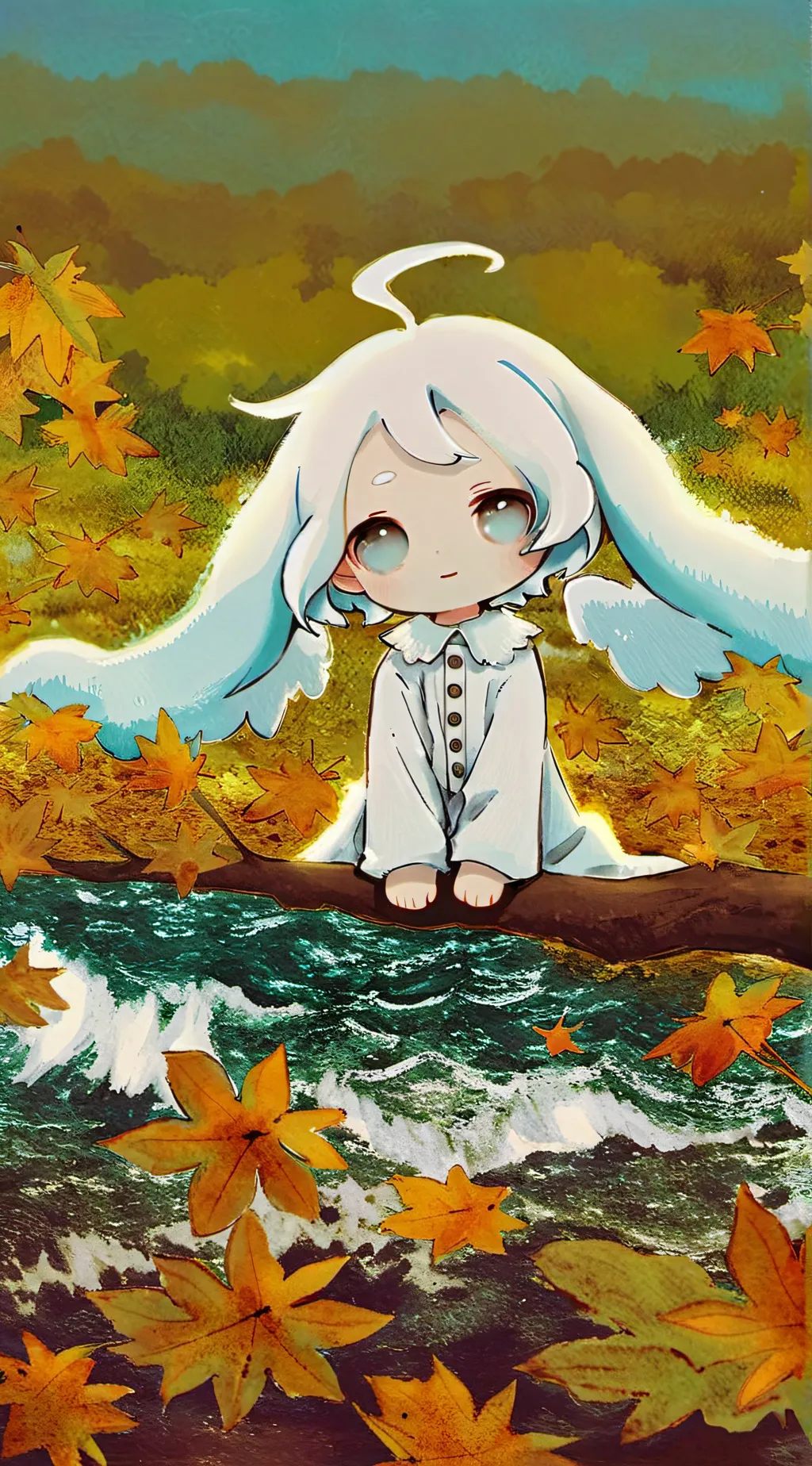 ai character: cinnamoroll  background