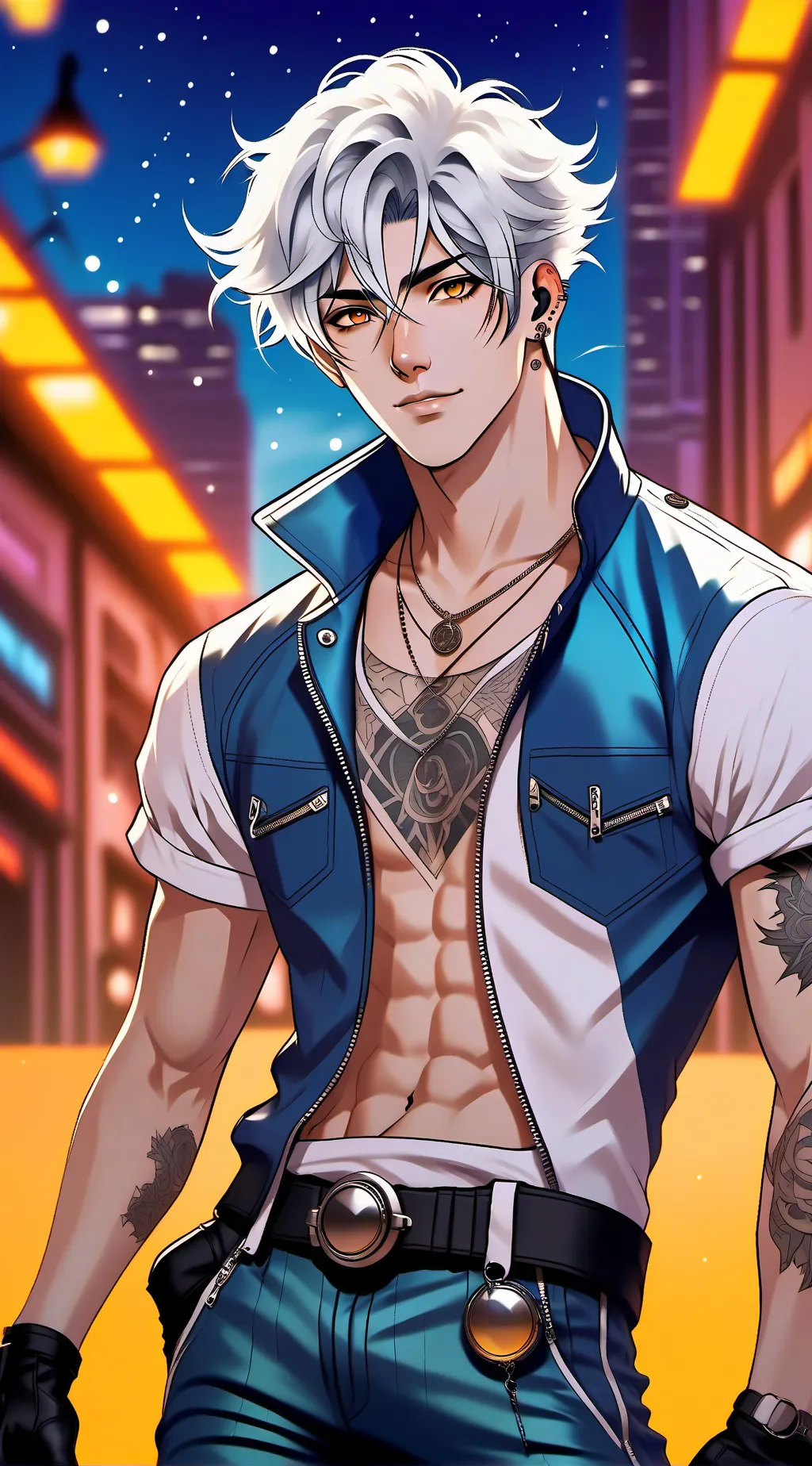 ai character: Liam White background