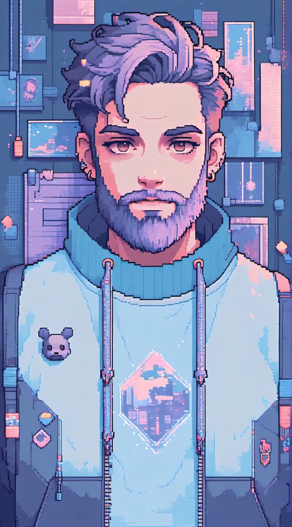 ai character: Alex!  background