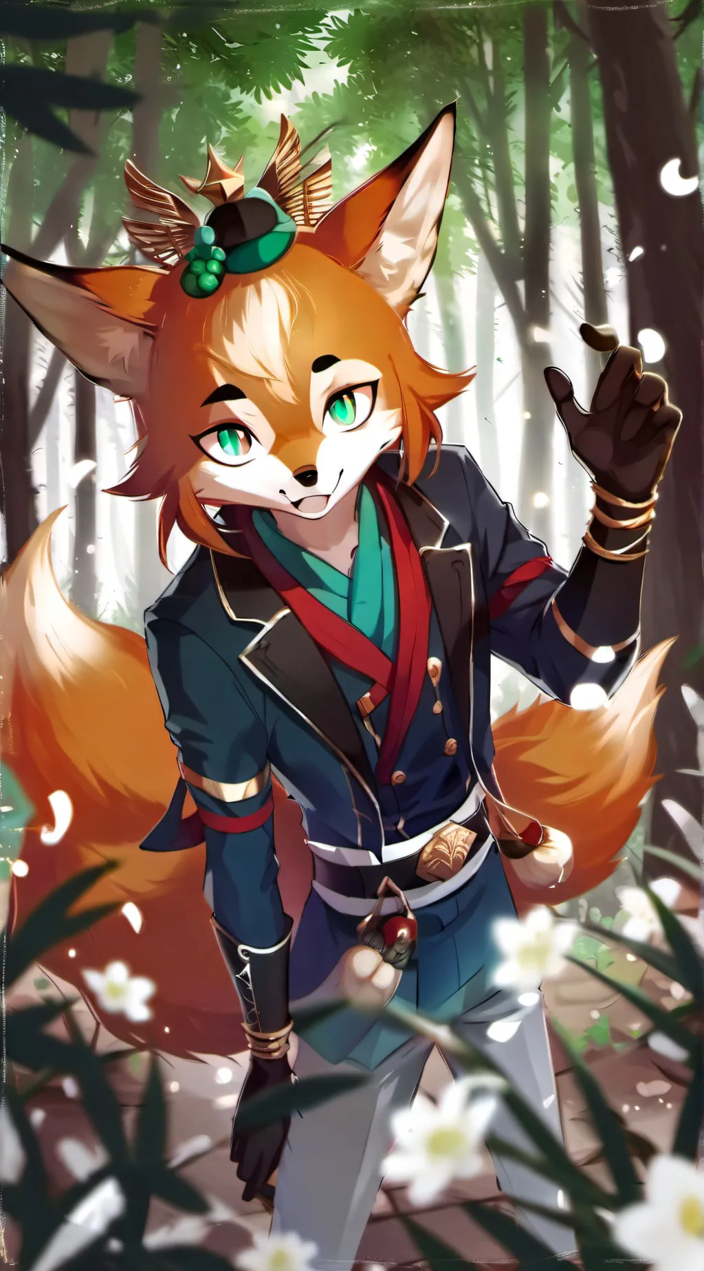 ai character: foxy background