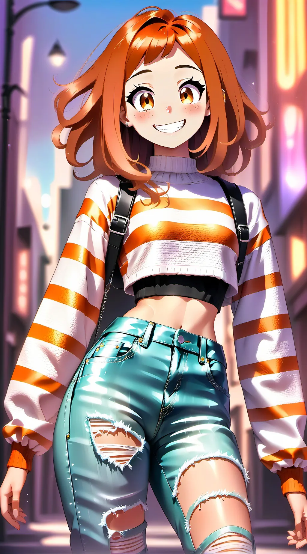 ai character: uraraka twin background