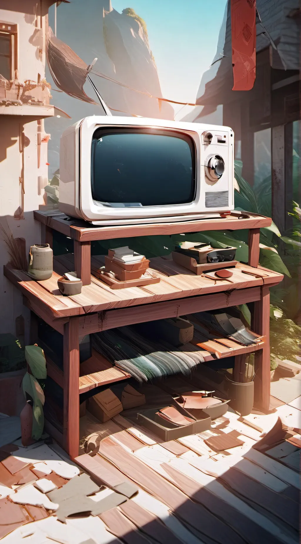 ai character: Tv background