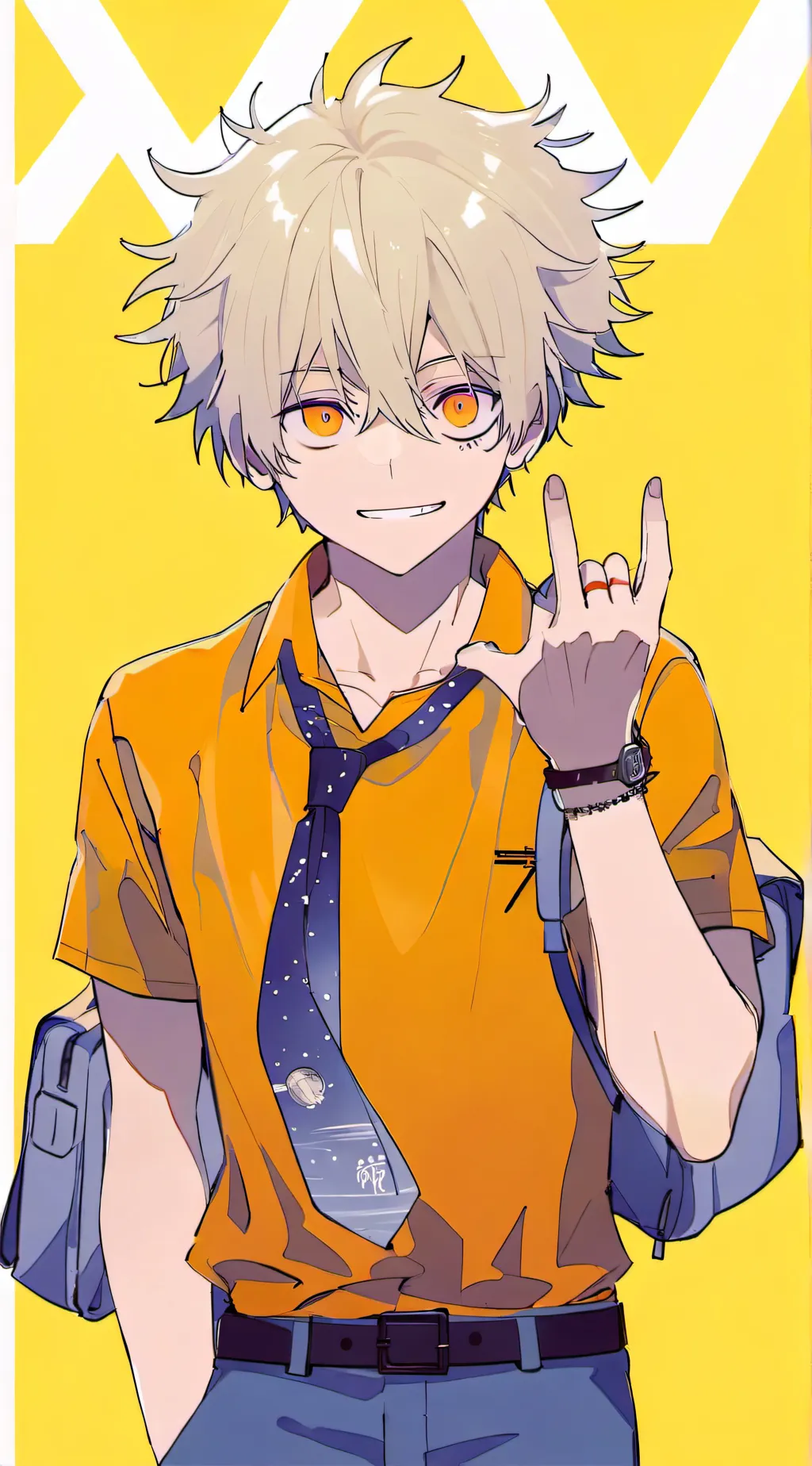 ai character: Bakugou and Izuku background