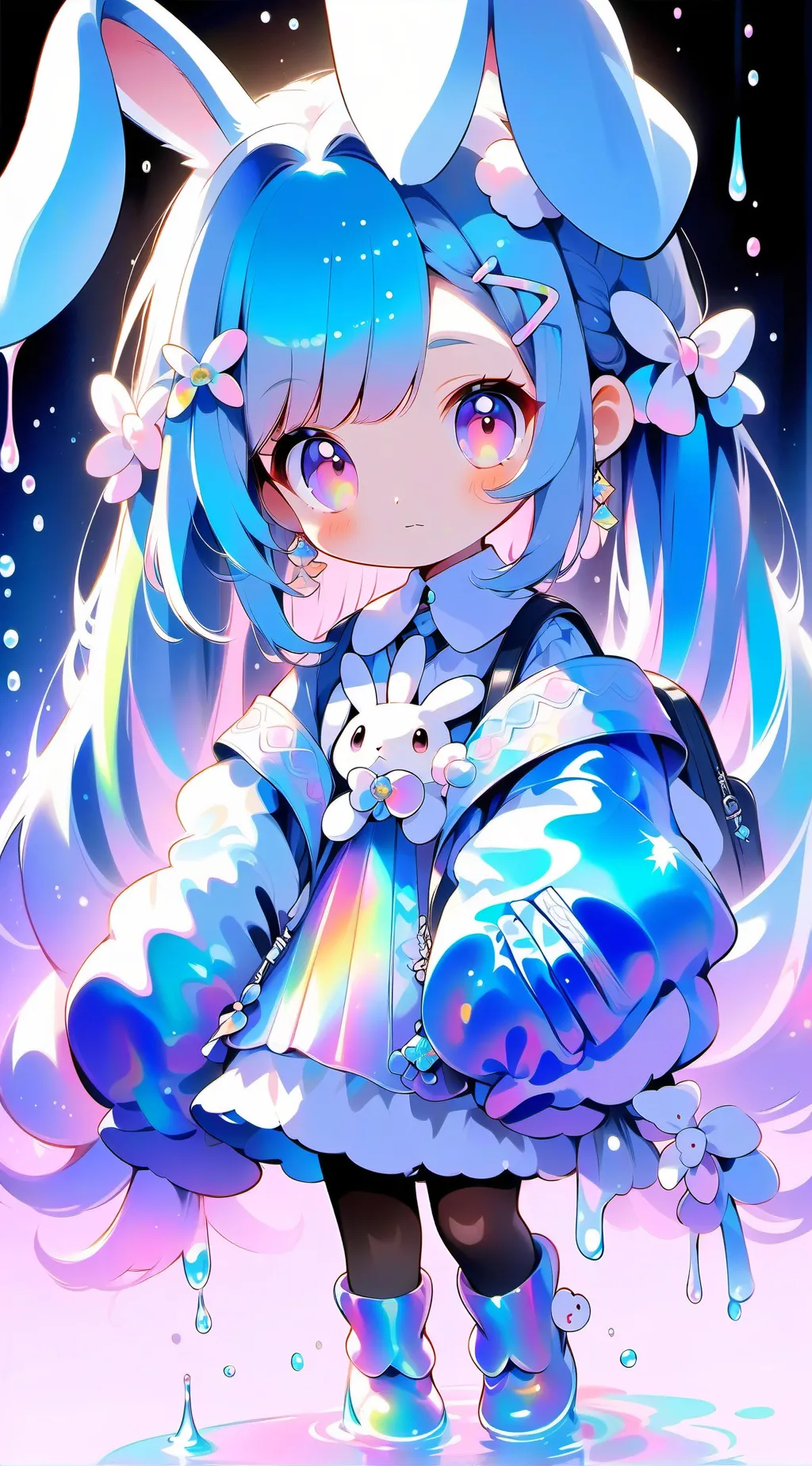 ai character: cinnamoroll  background
