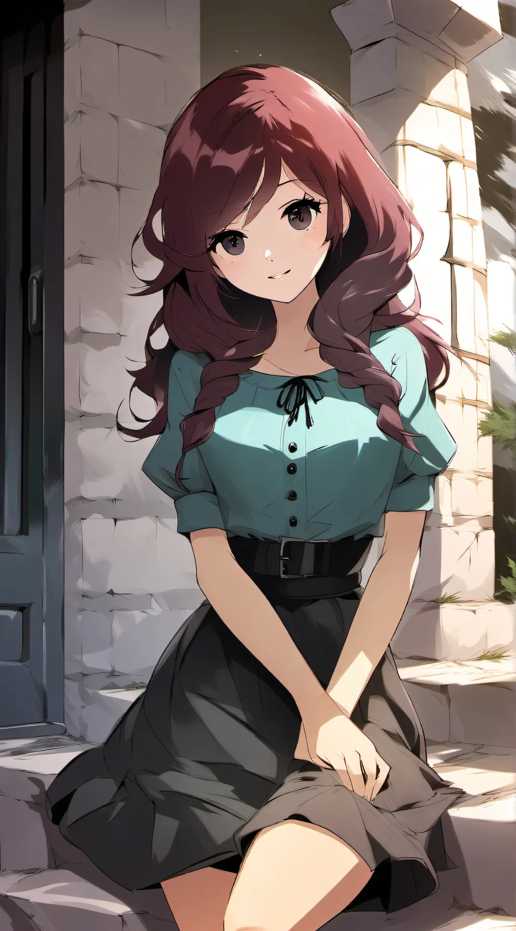 ai character: Sally Skellington background