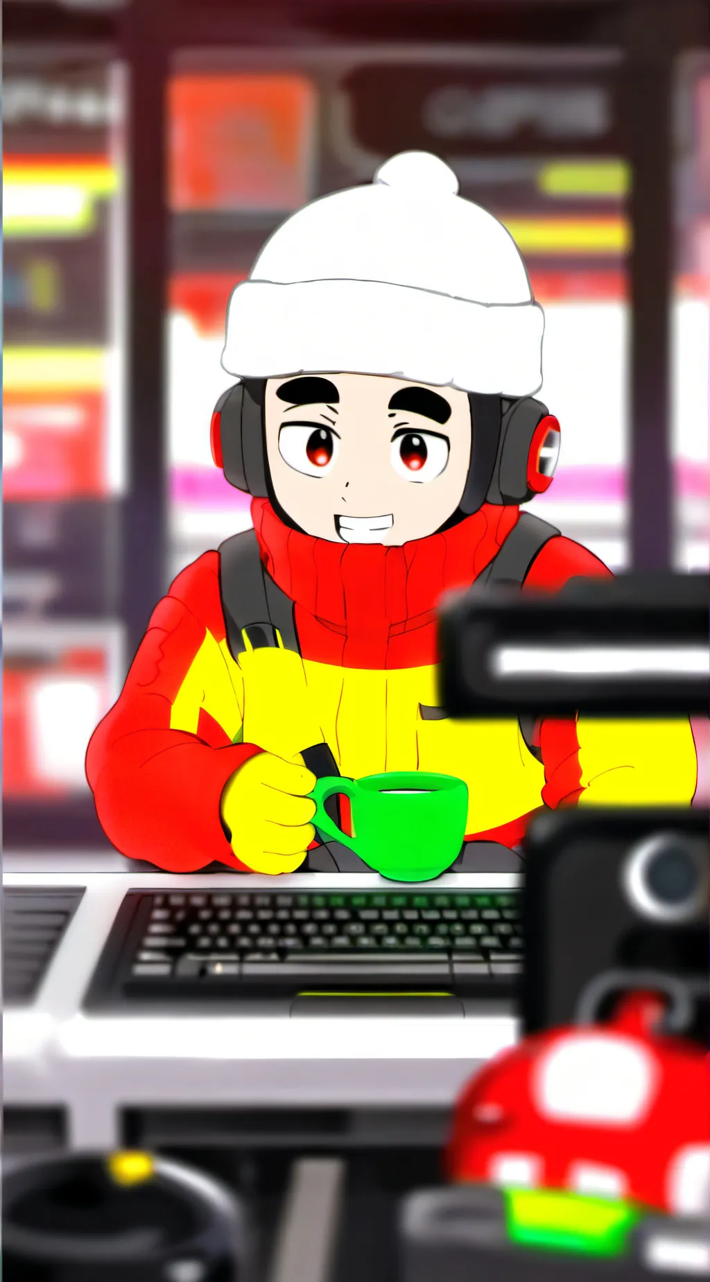 ai character: uh oh background