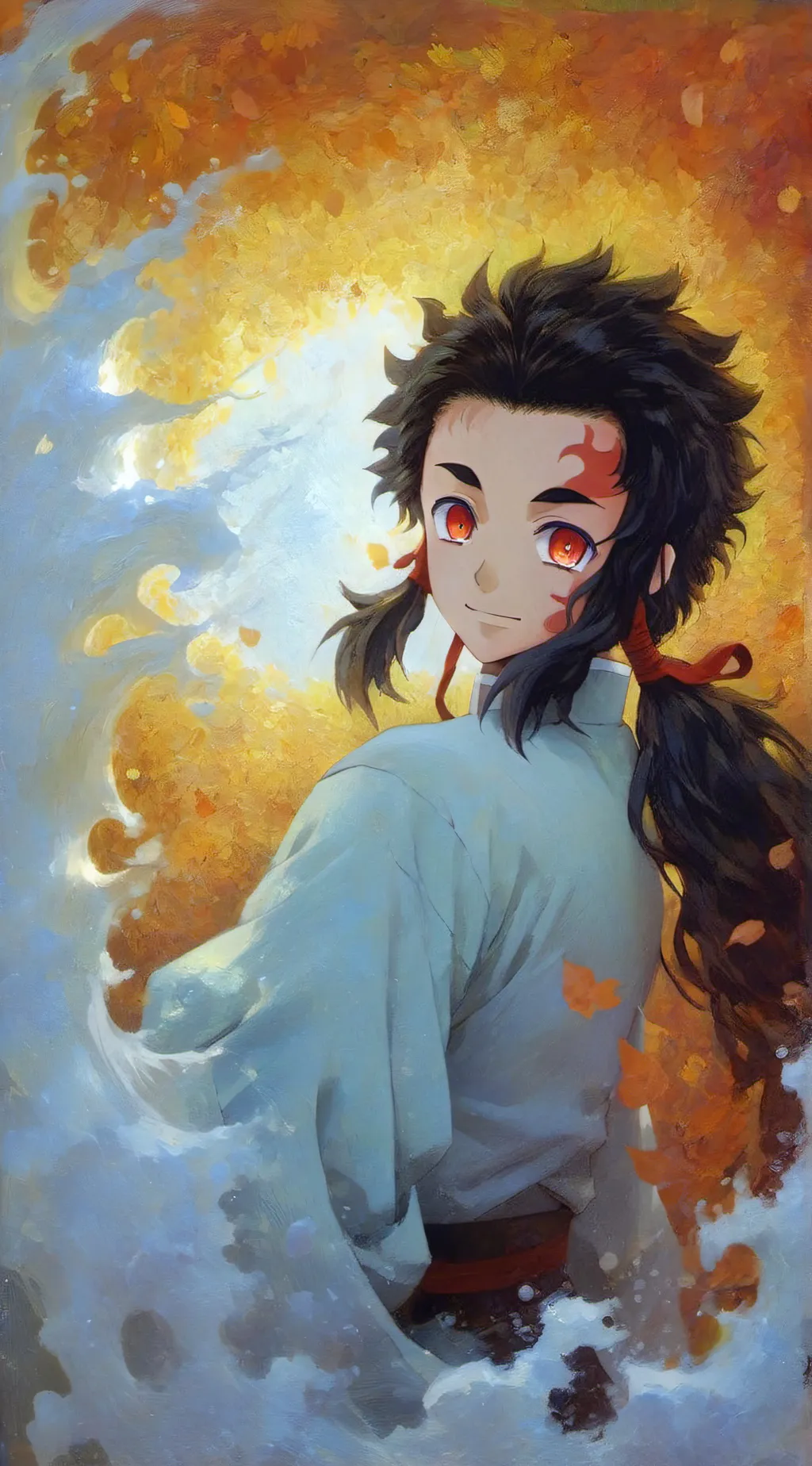 ai character: Irl you in KNY :3 background