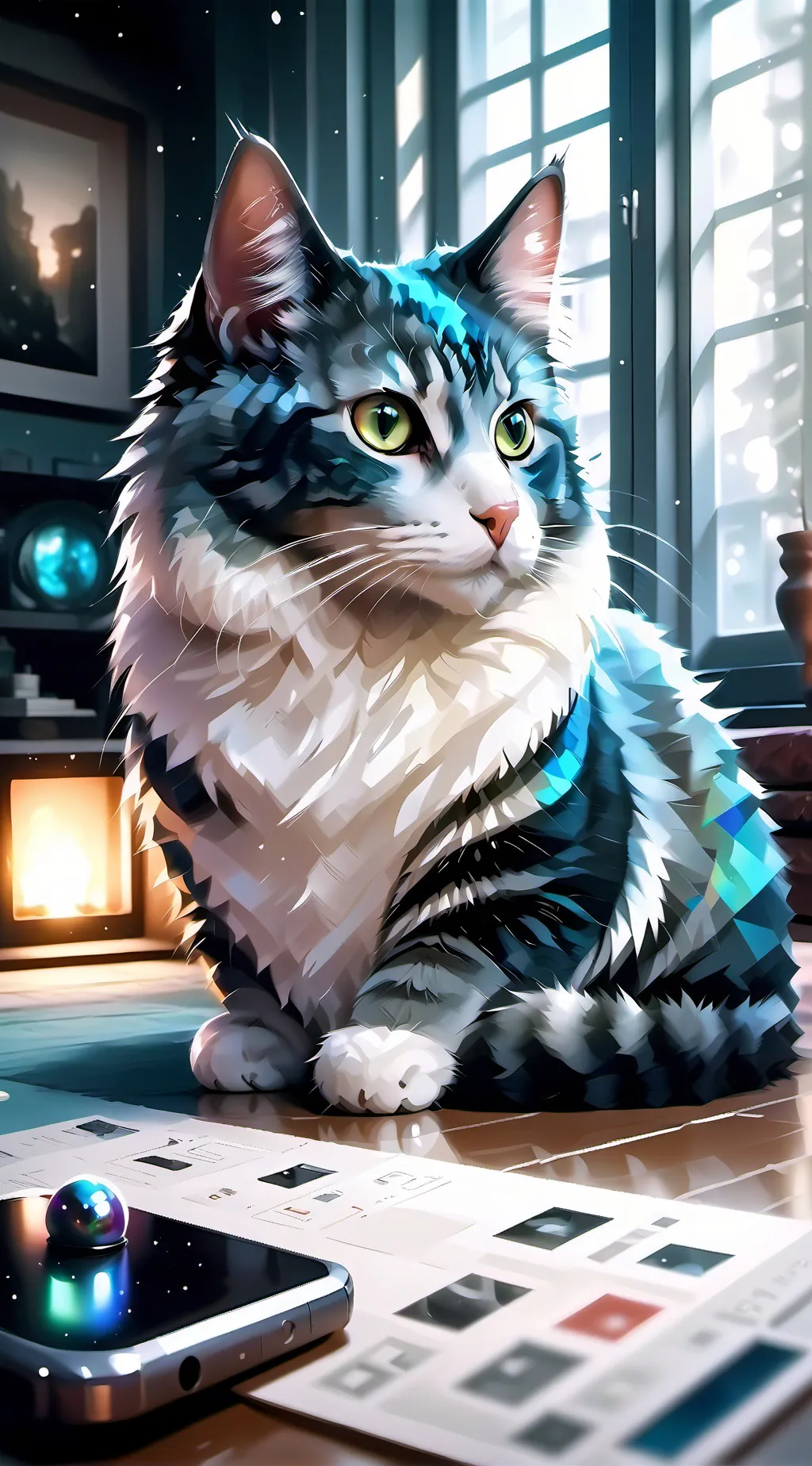 ai character: 3D cat background