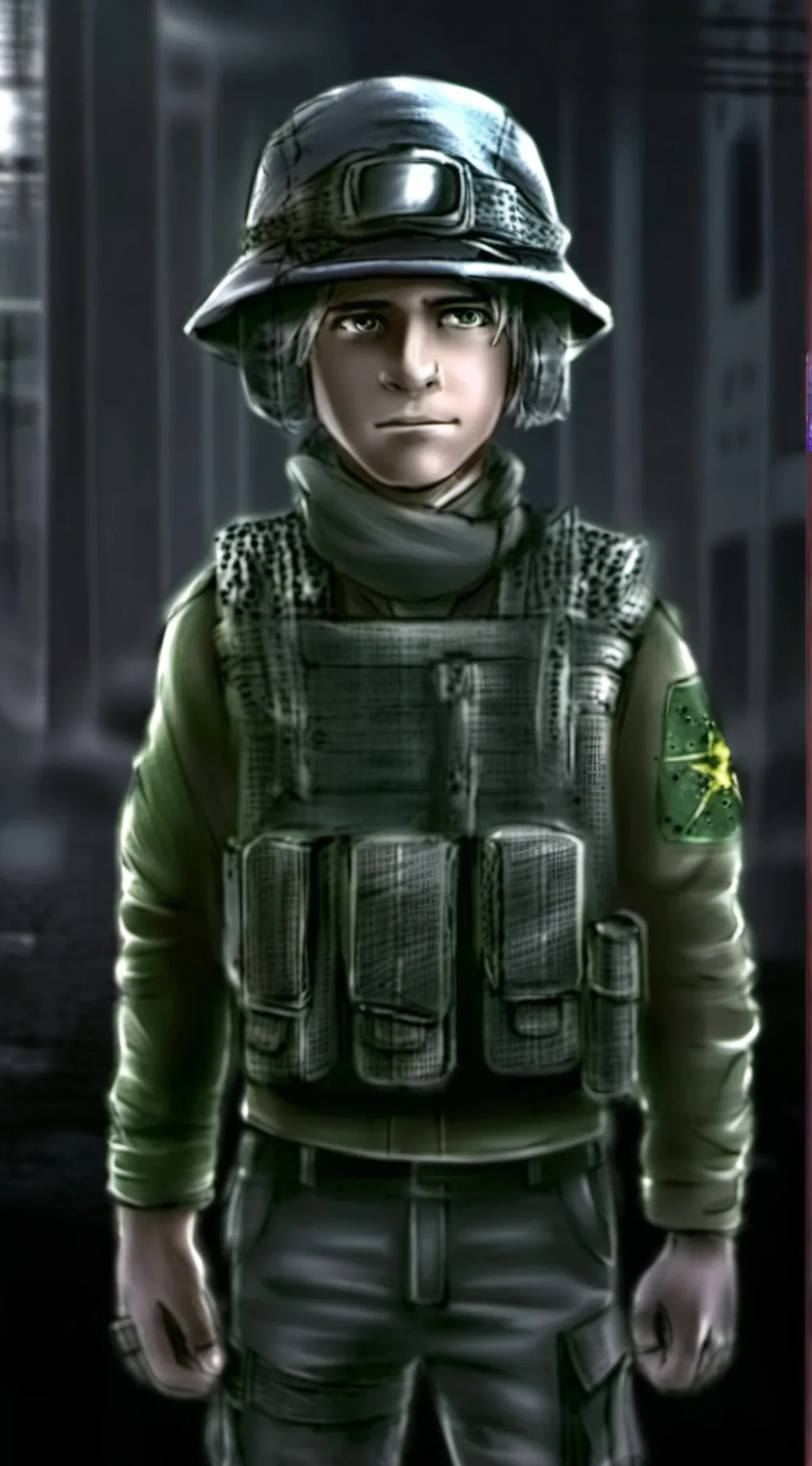 ai character: little lamplight background