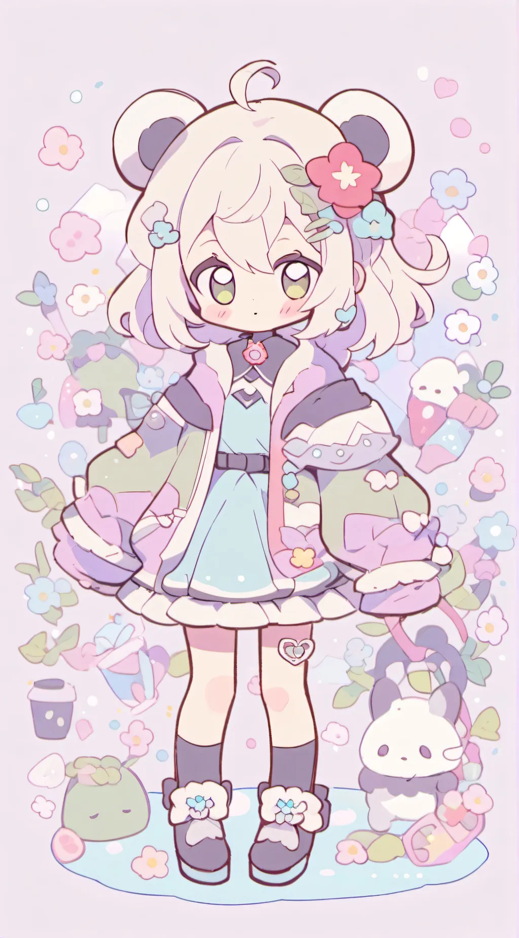 ai character: chibi hashira background