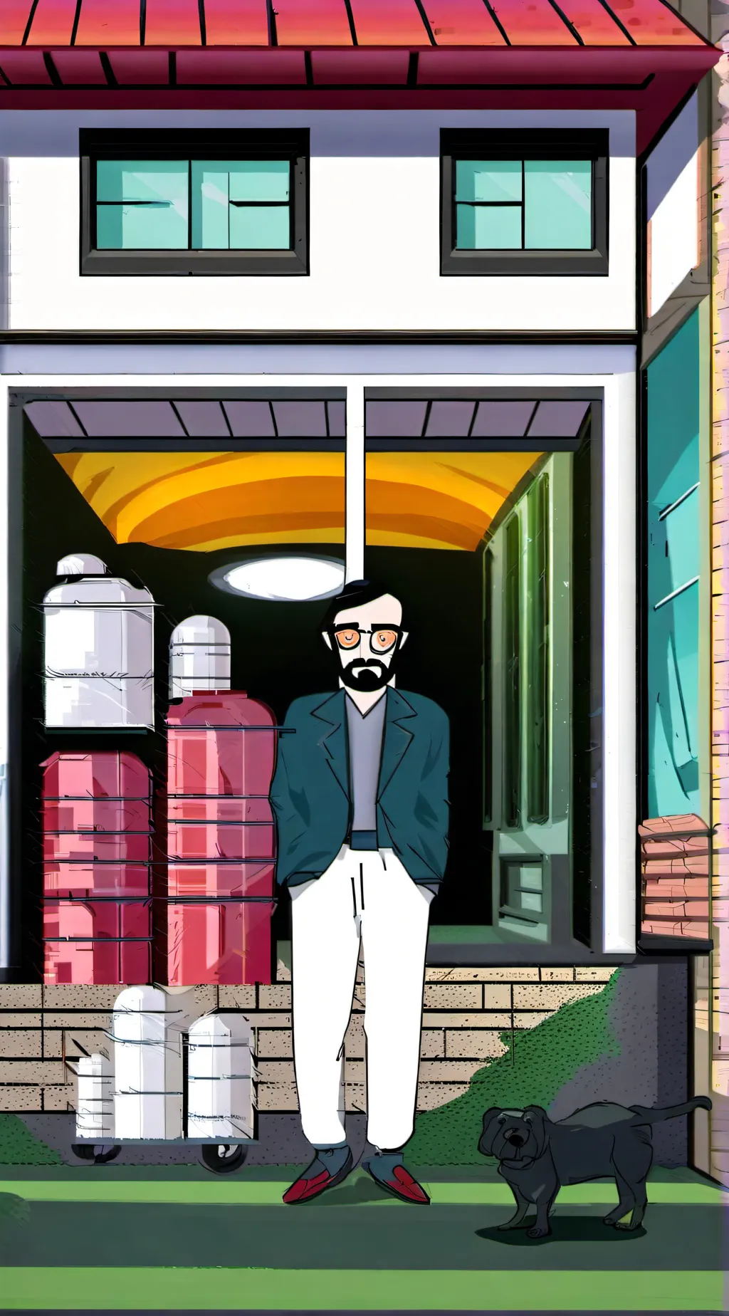 ai character: gay test background