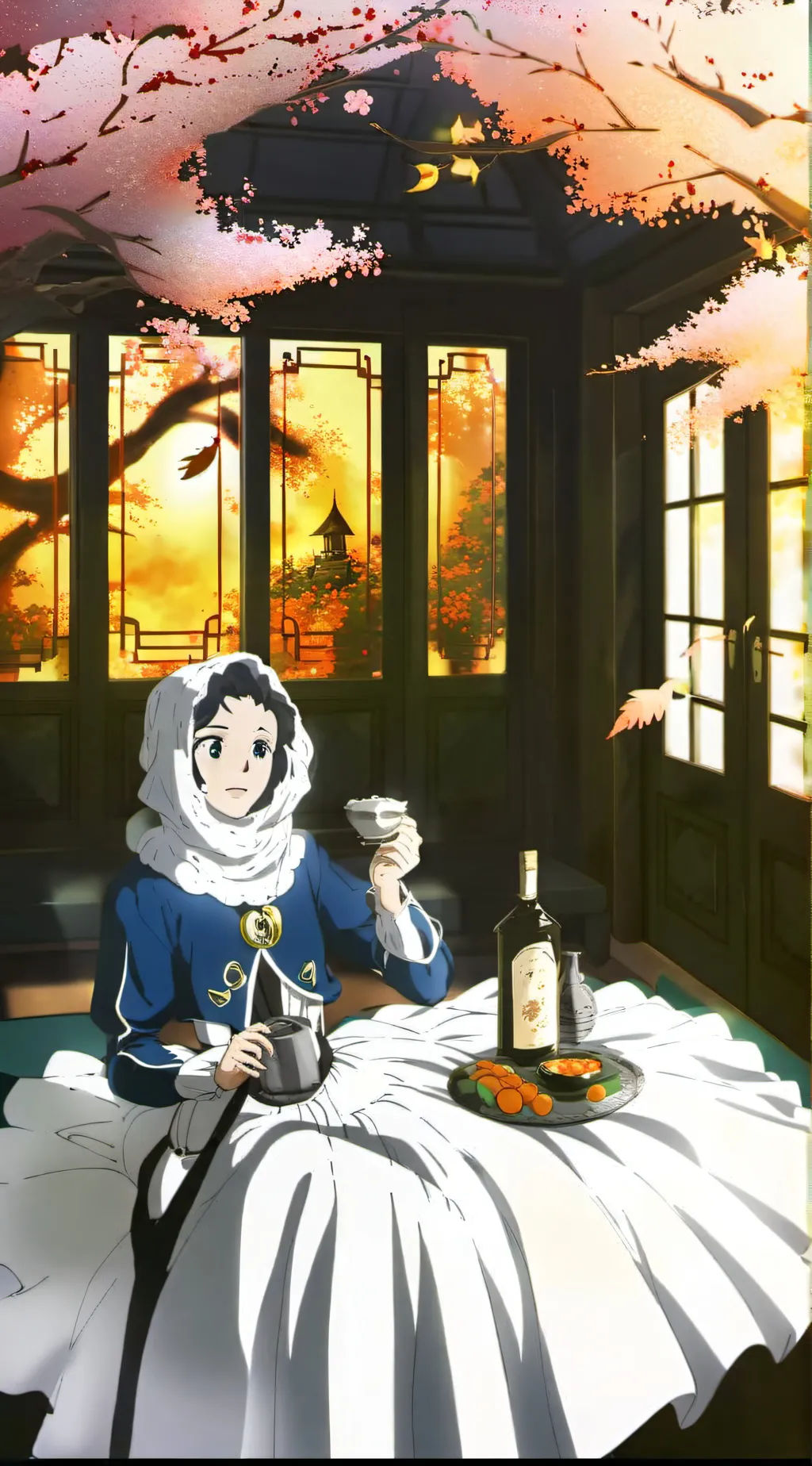 ai character: Haunted house background