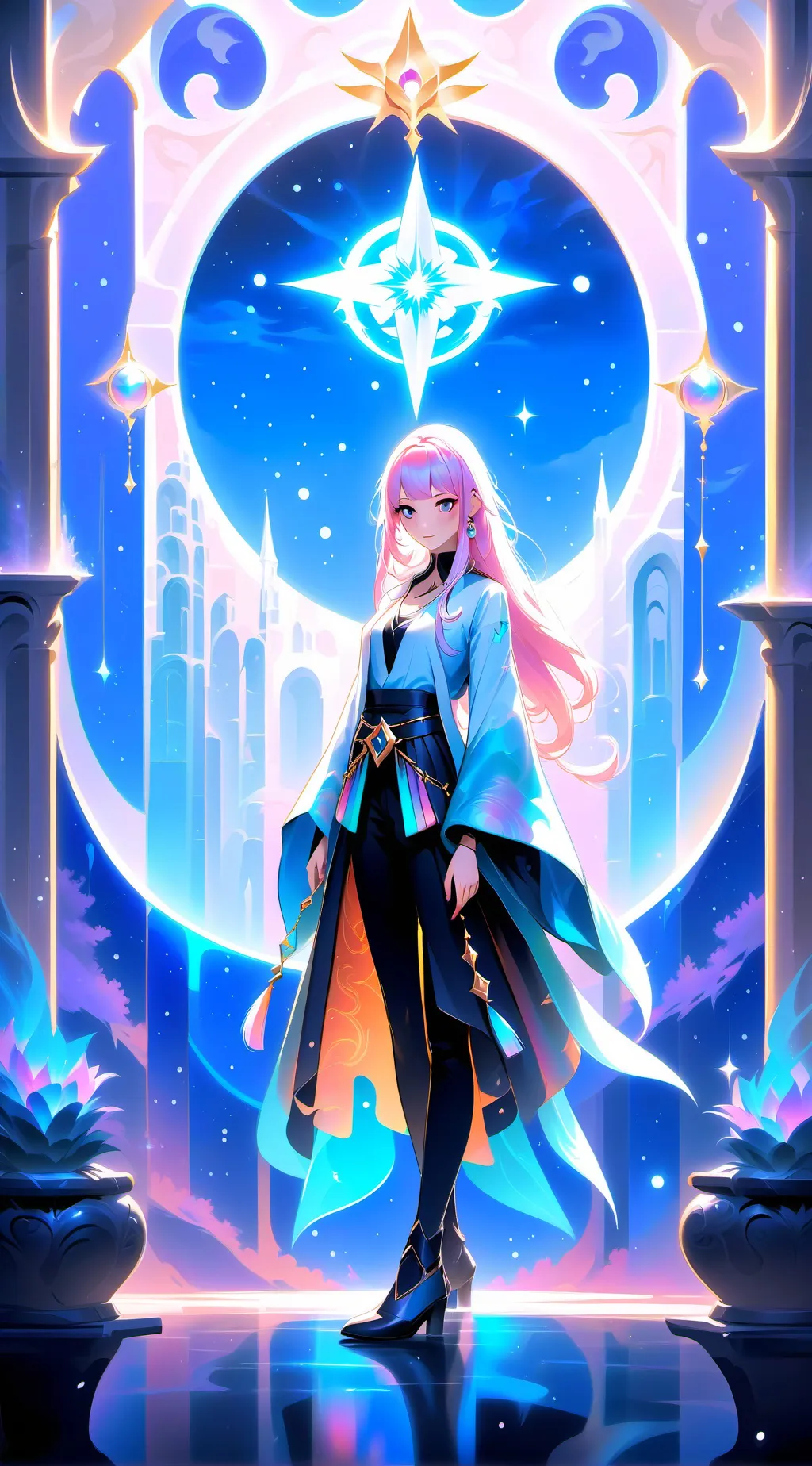 ai character: Mha x goddess  background