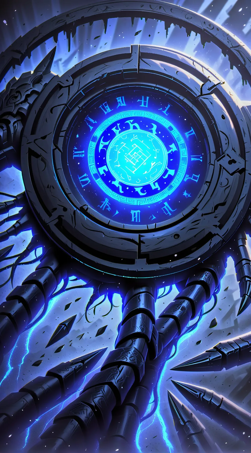 ai character: trauma machine  background