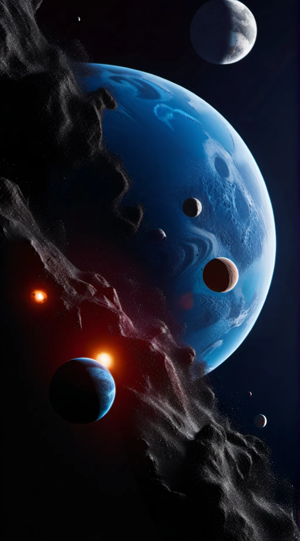 ai character: Solar balls background