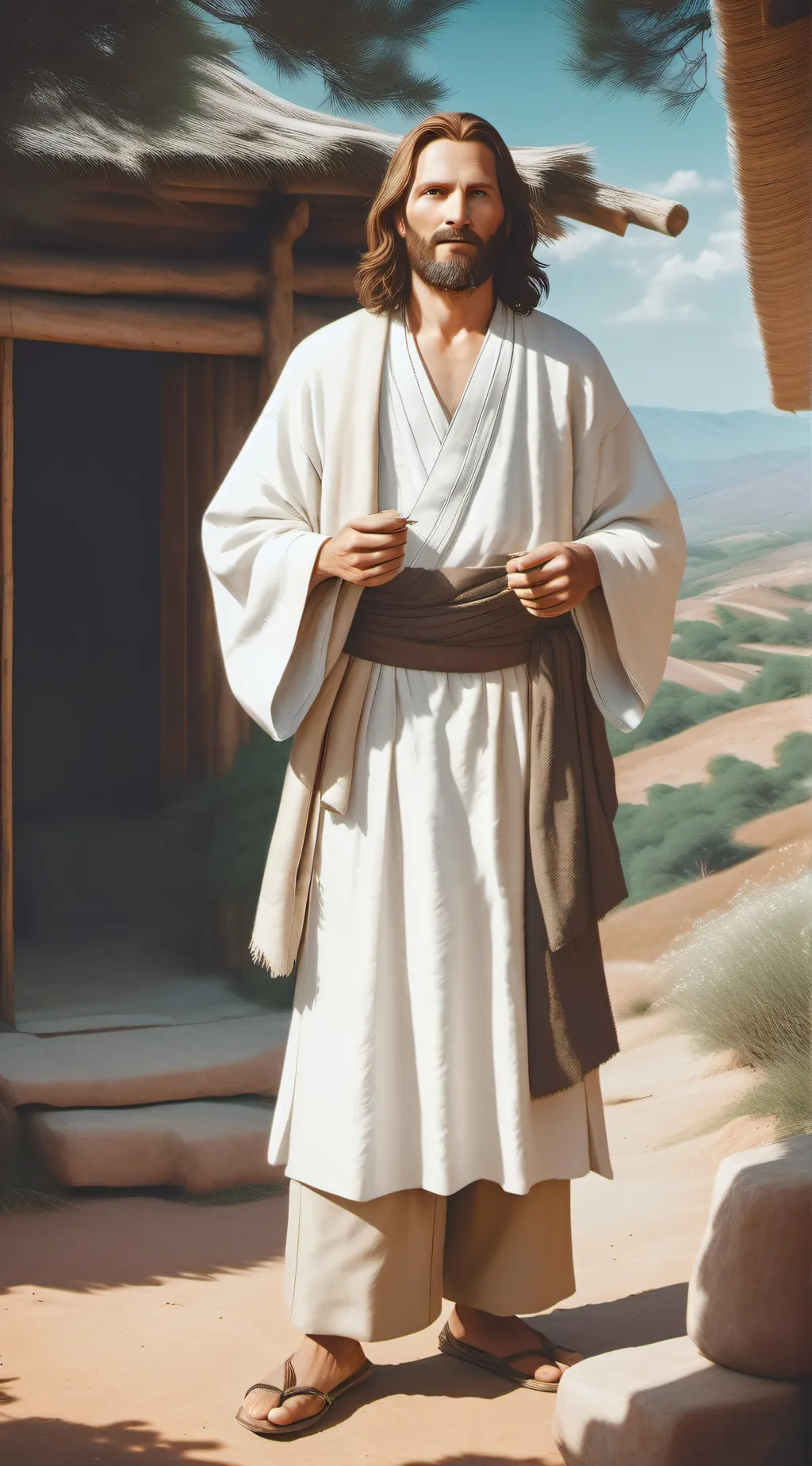 ai character: Jesus Christ  background