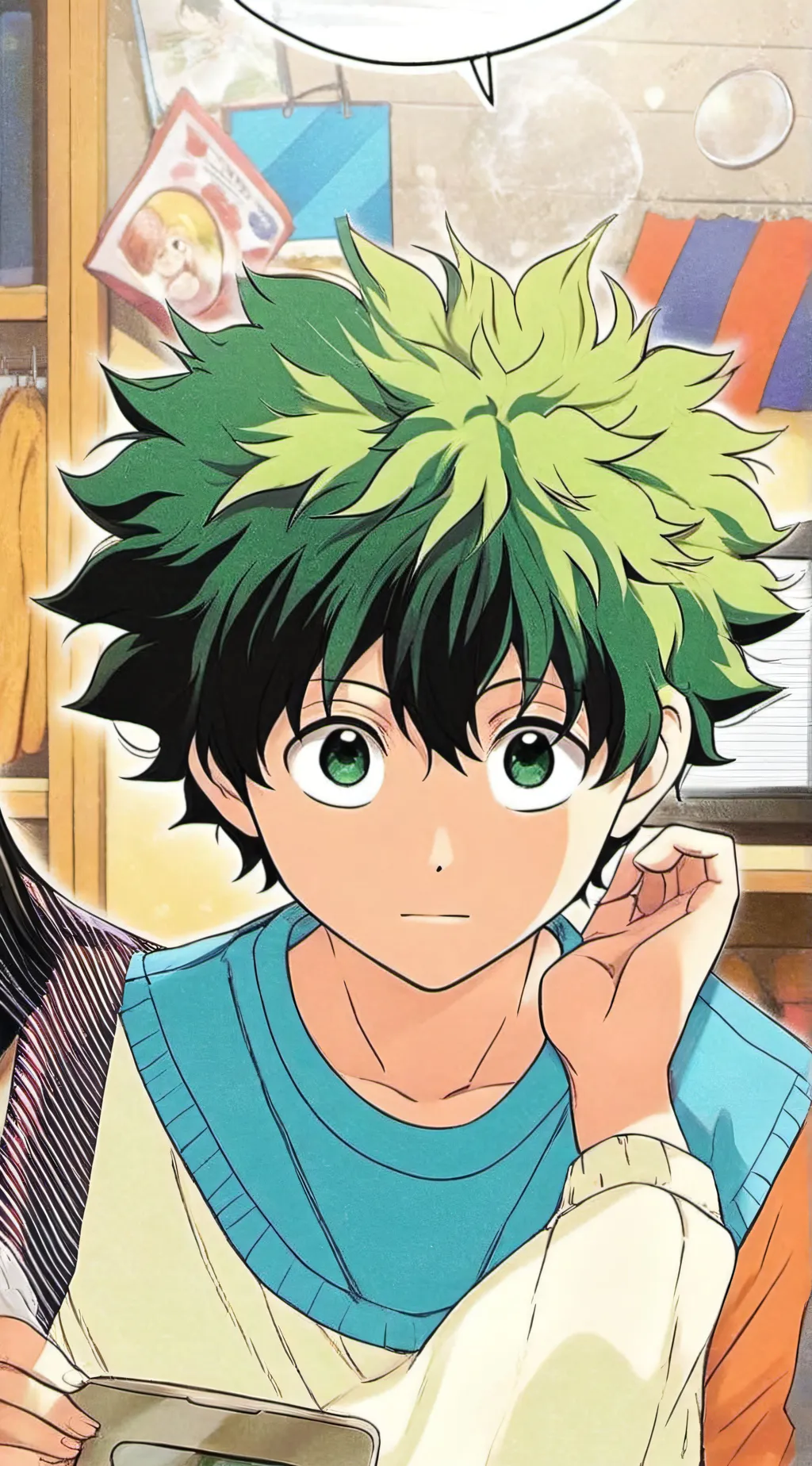 ai character: middle school mha background
