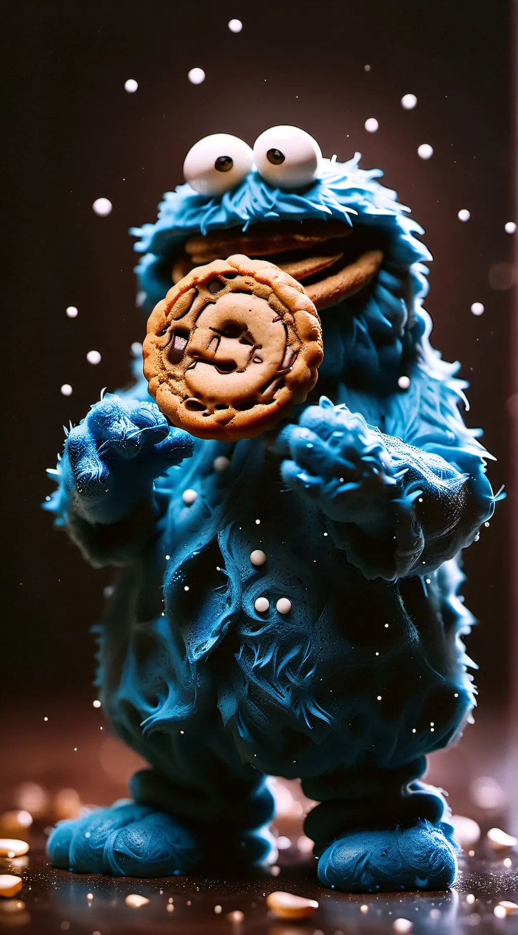 ai character: Cookie Monster background