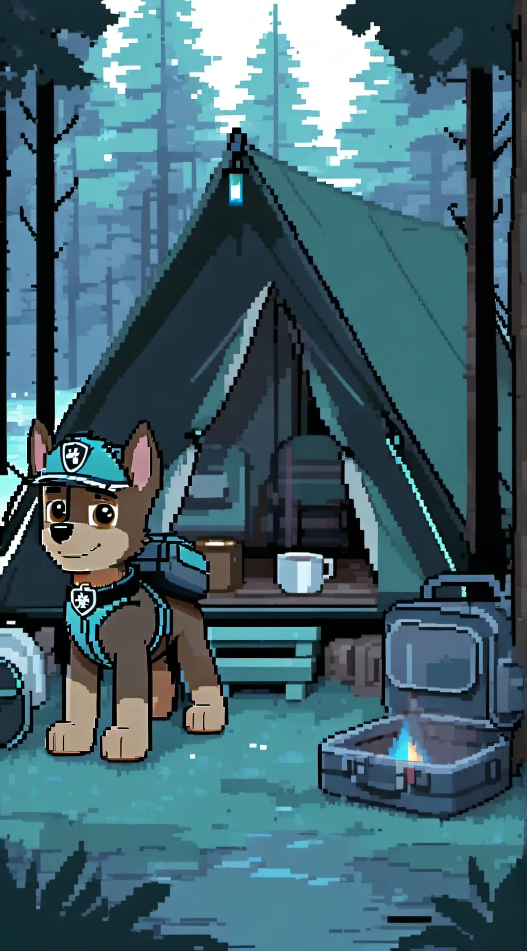 ai character: pawp goes camping background