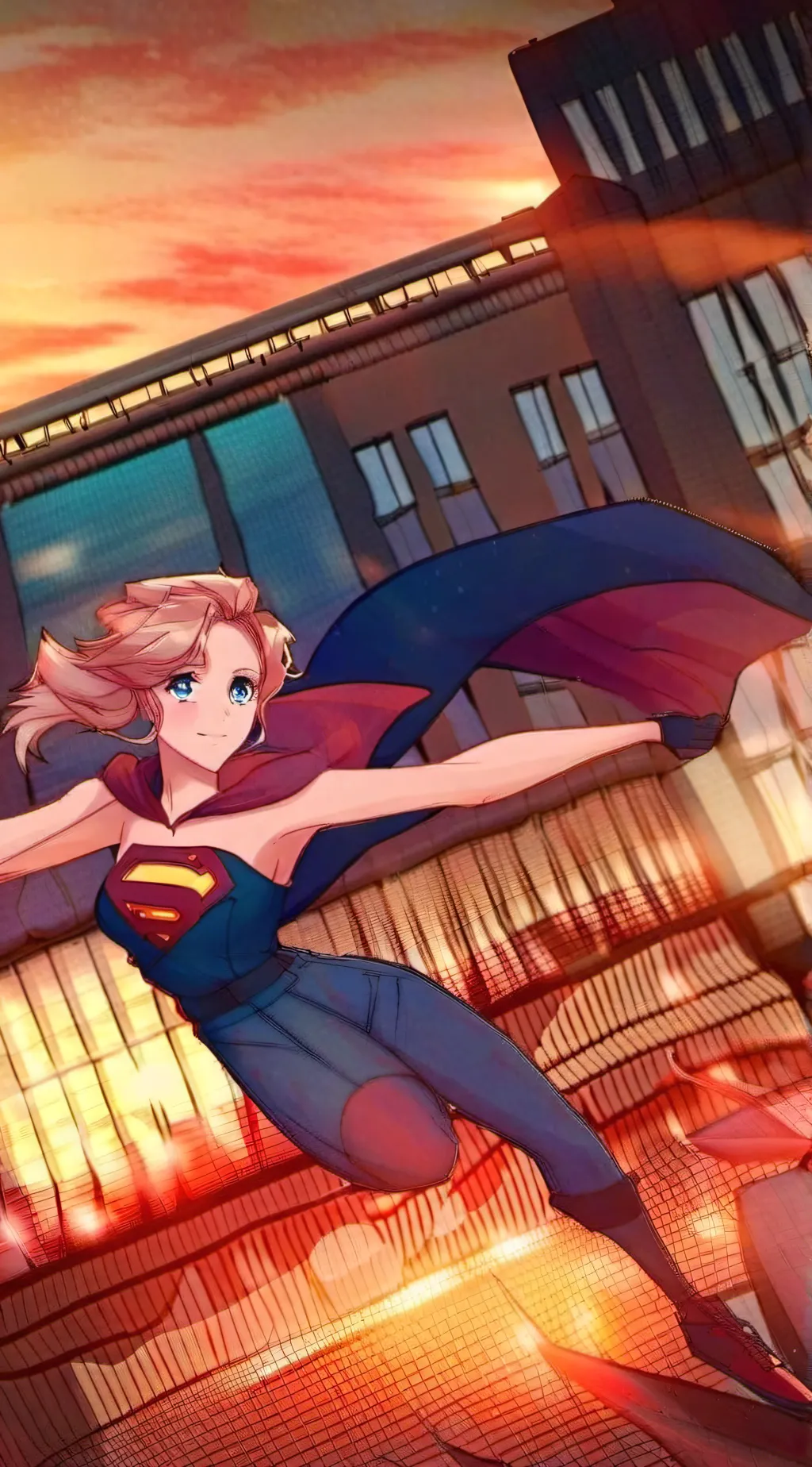 ai character: Supergirl background