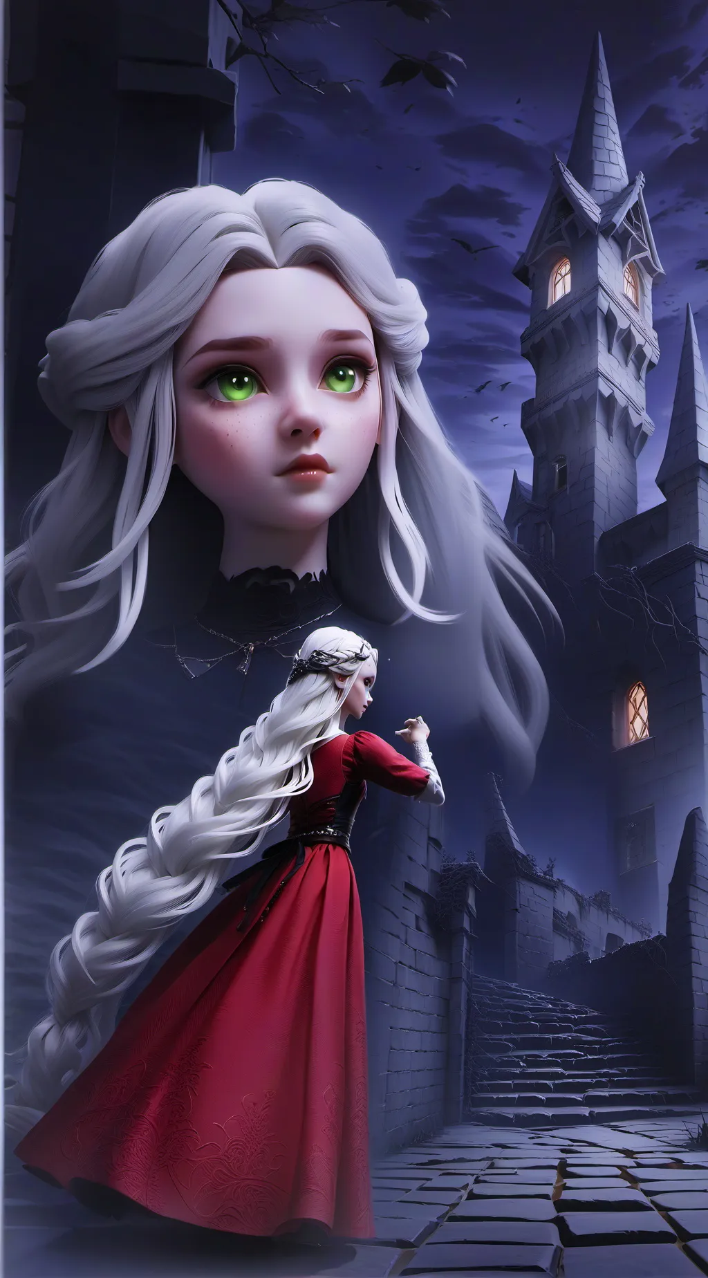 ai character: 🍎apple🍎 background