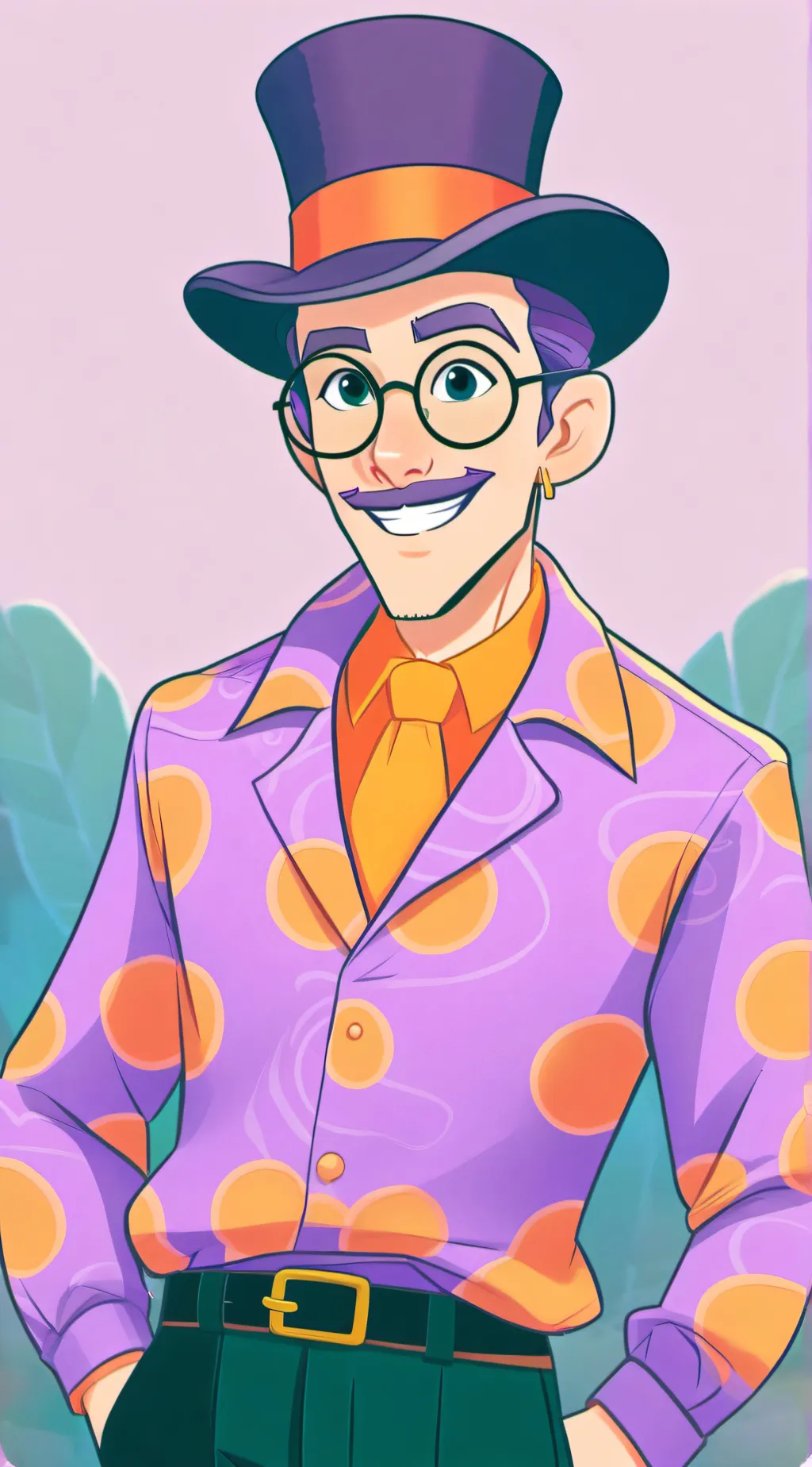 ai character: Dr Wondertainment  background