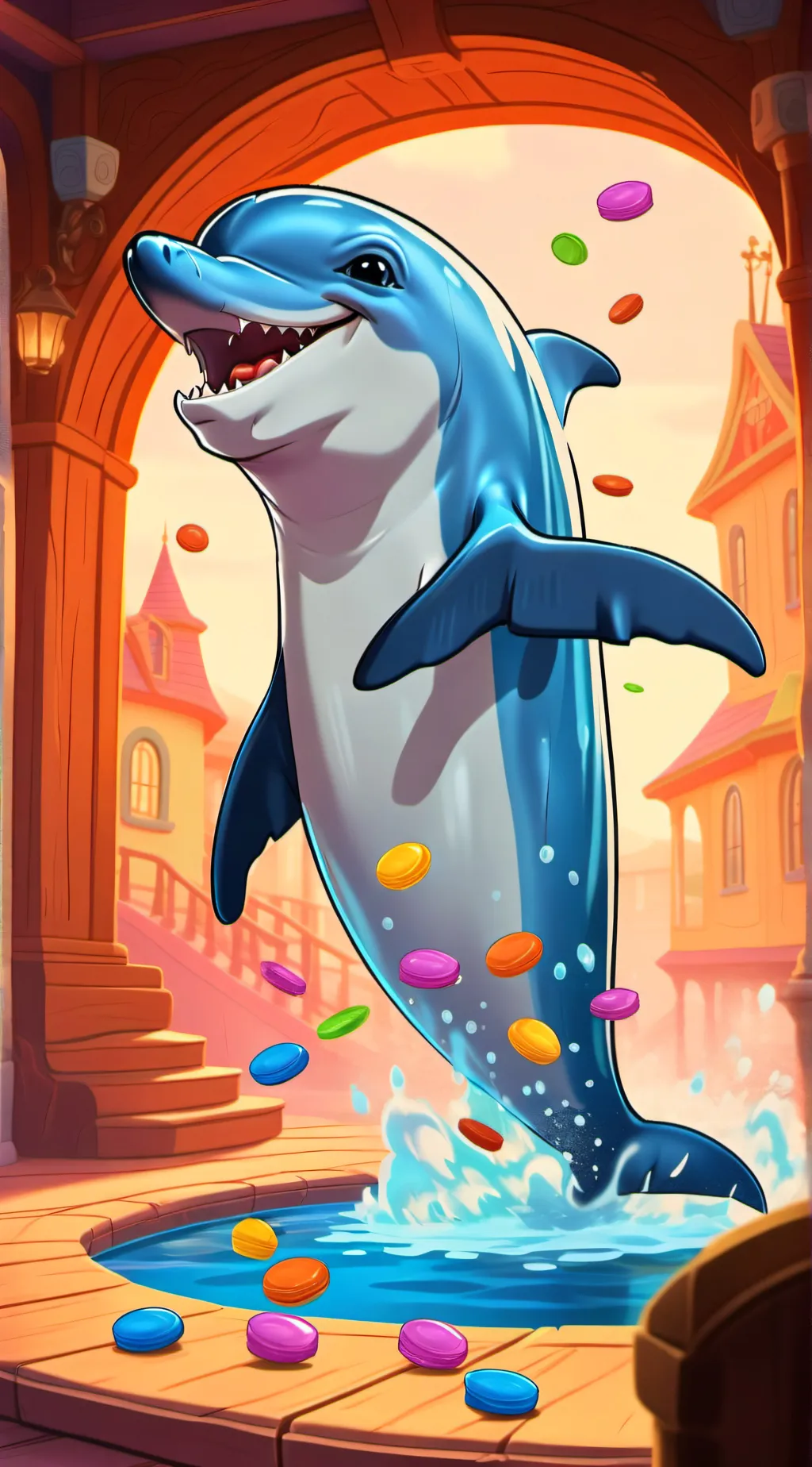 ai character: Angry Dolphin background