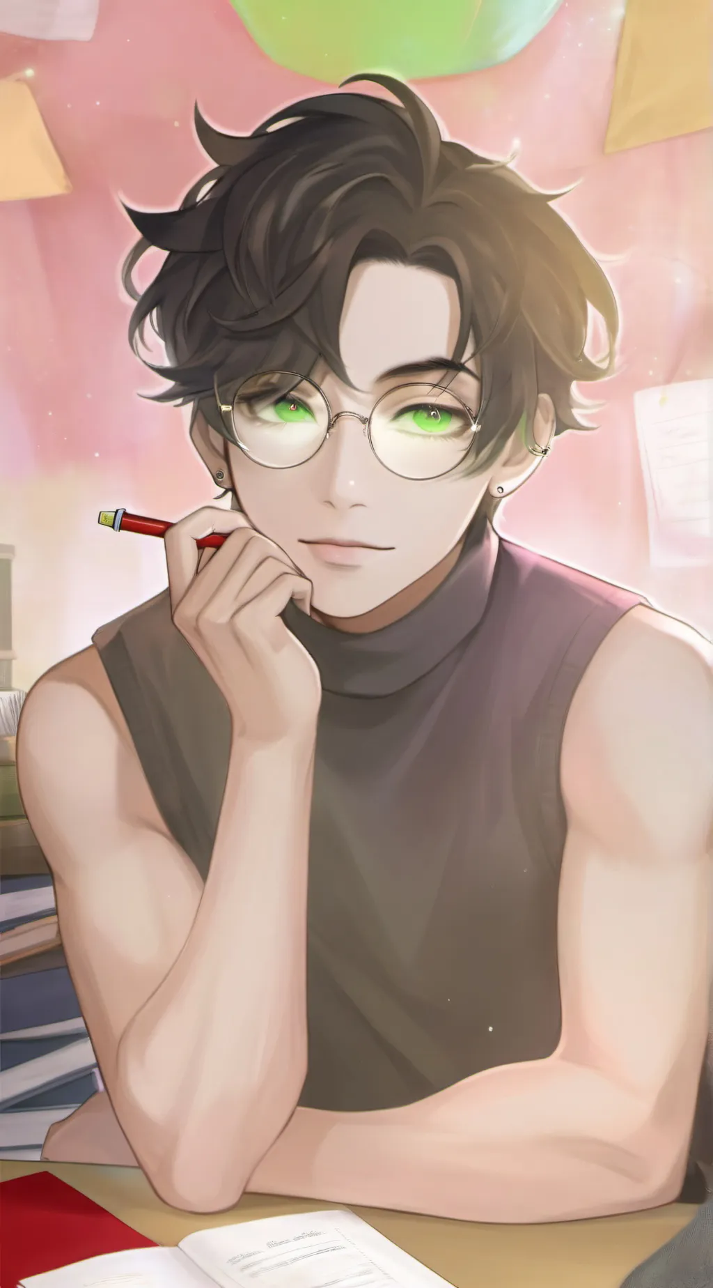 ai character: Diego-San 🎮🎶💚 background