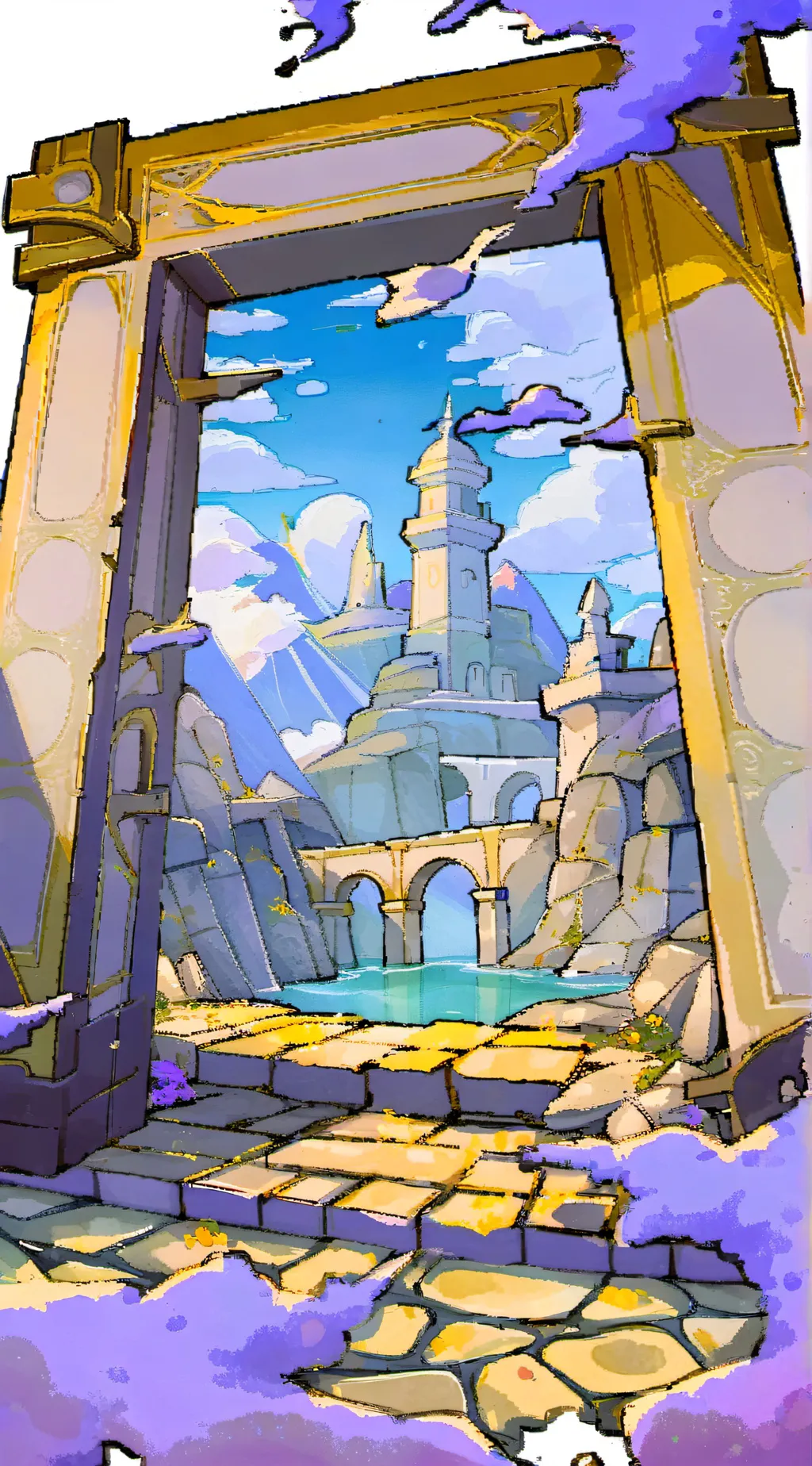 ai character: portal bracelet background