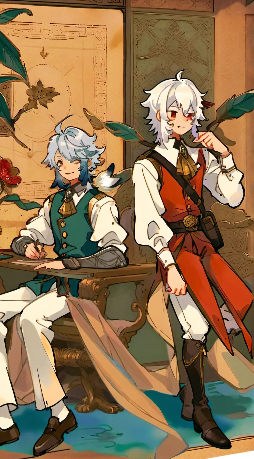 ai character: engel and mr. demi background