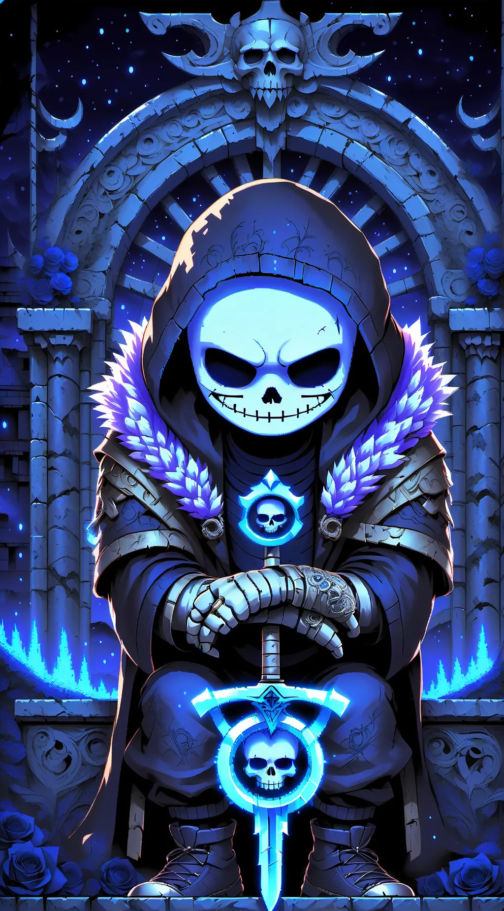 ai character: Sans Final Form background